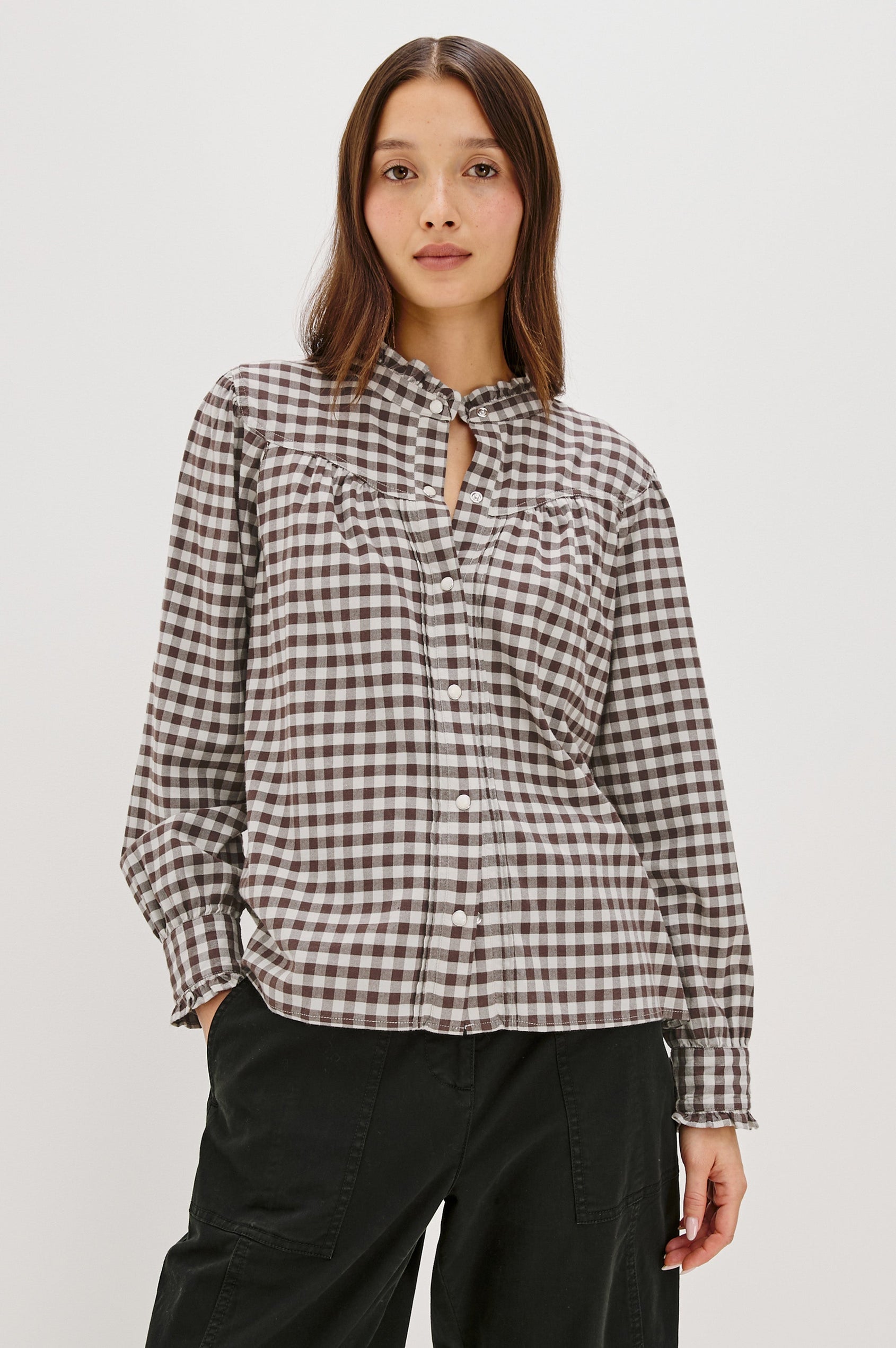 ALANNA SHIRT - CHOCOLATE CHIP