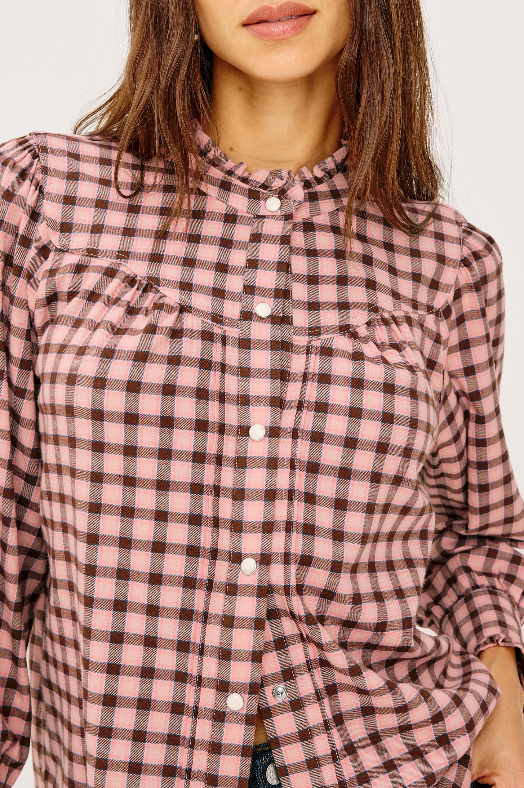 ALANNA SHIRT - GARNET ROSE COBALT