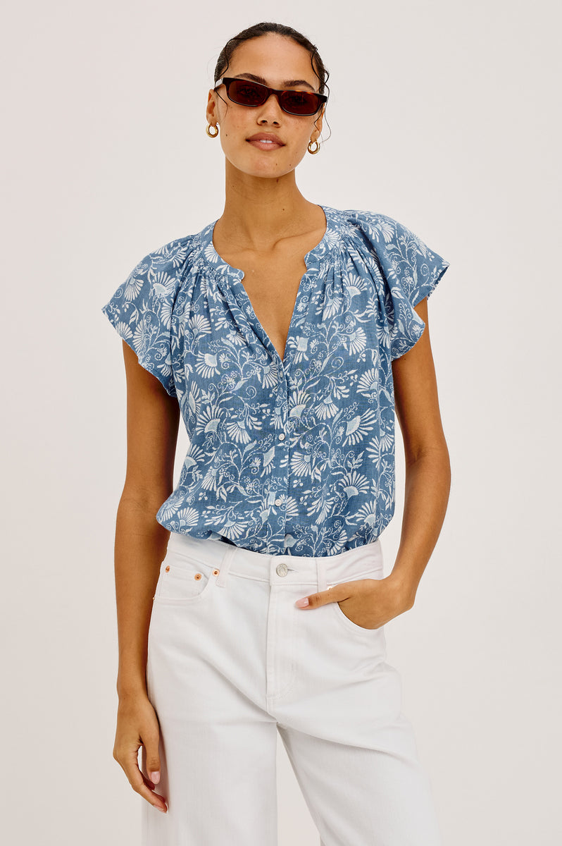 ALENA SHIRT - BLUE CASSIA – Rails EU