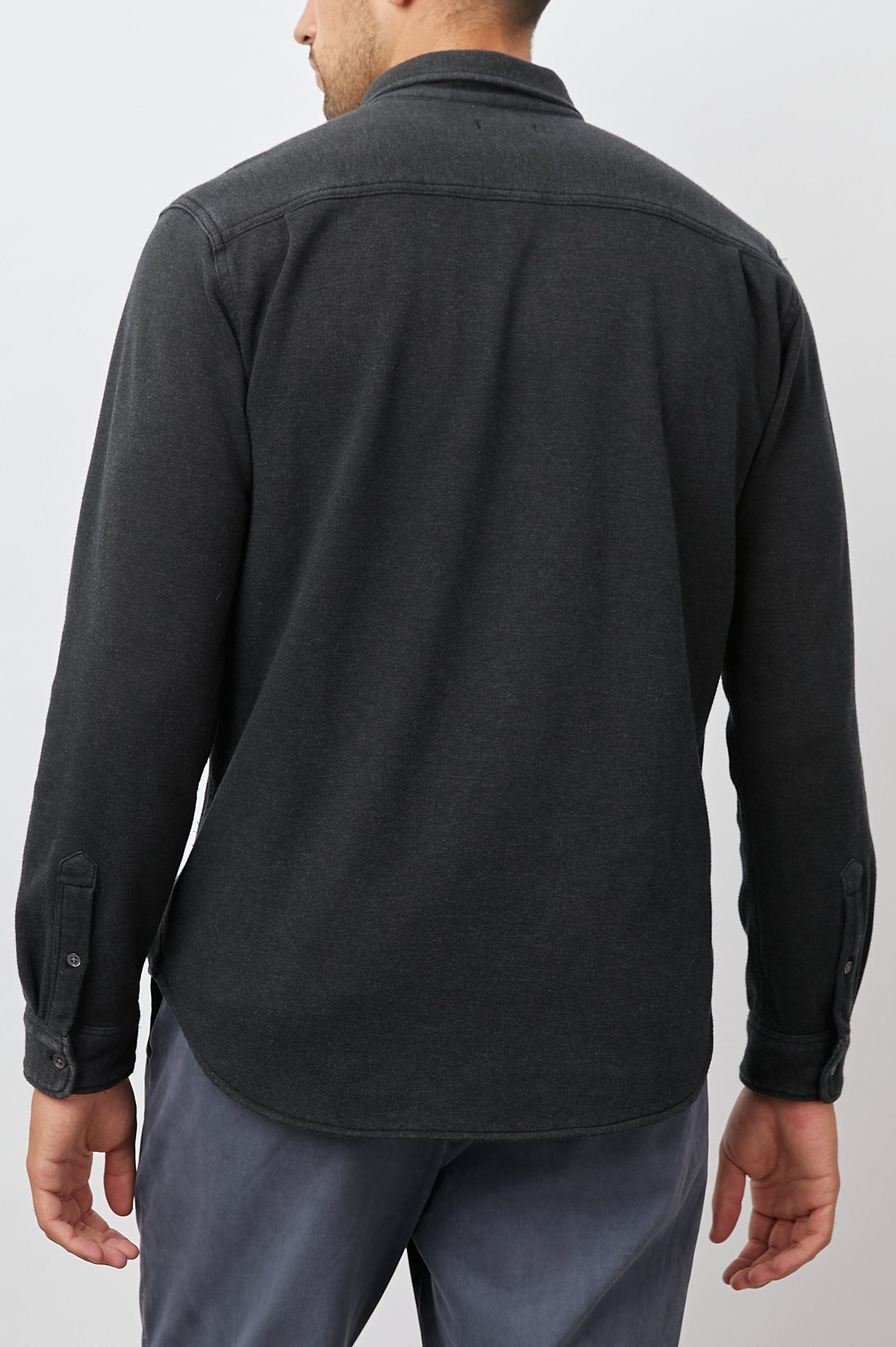 ABERKELEY SHIRT WASHED BLACK - BACKBODY