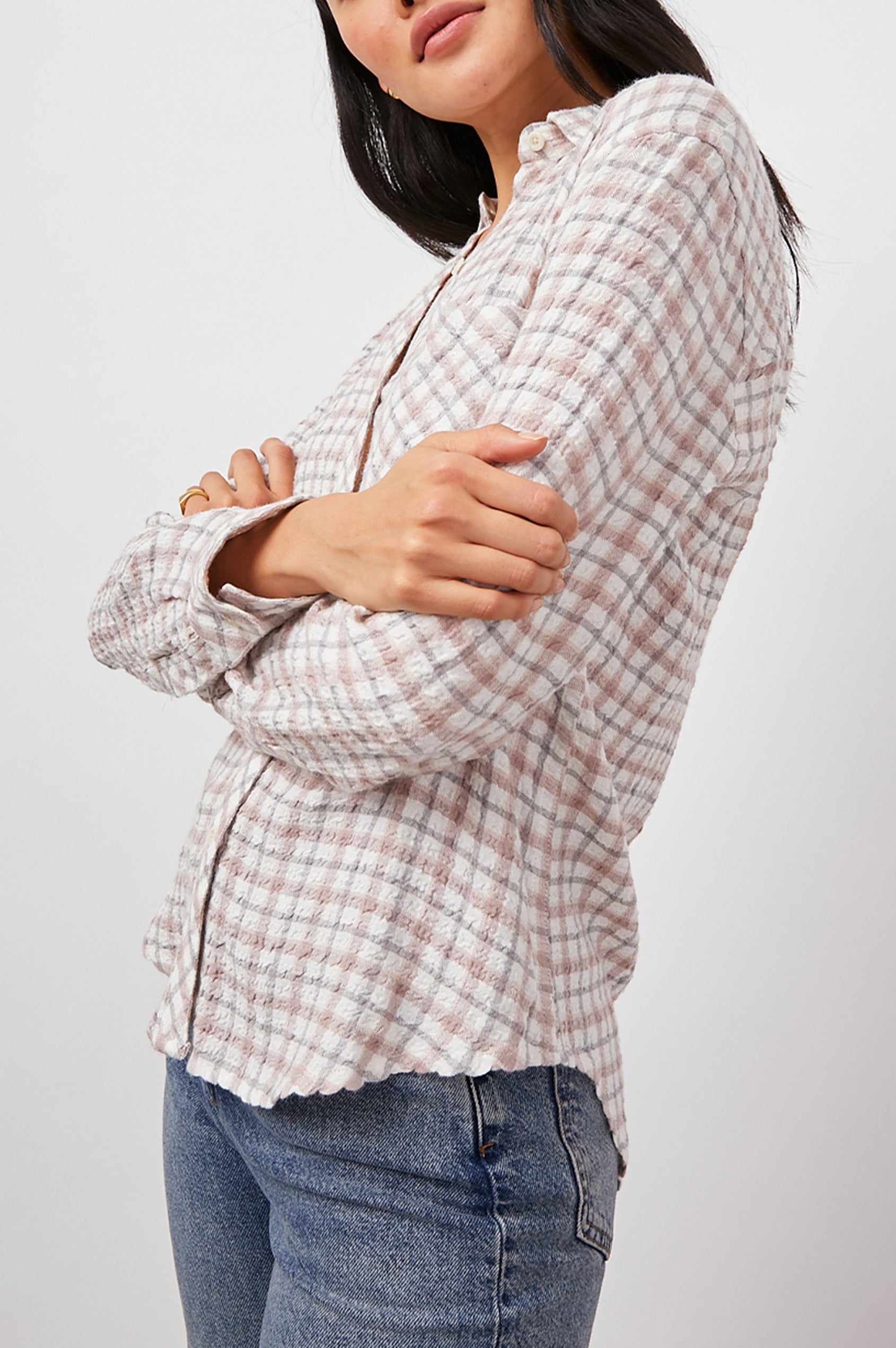 BRADY SHIRT - POWDER STEEL BLUSH