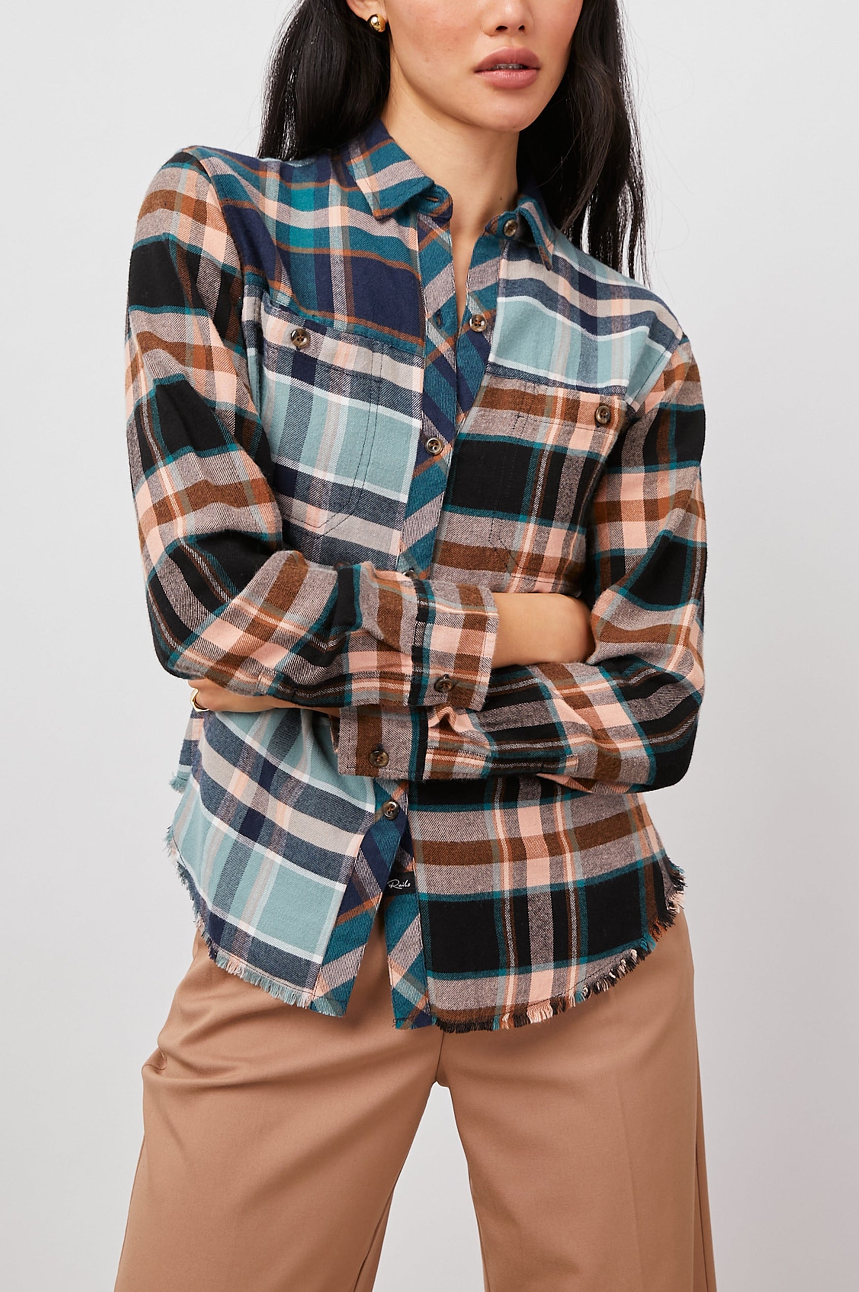 BRANDO-HEATHROW-MIXED-PLAID-FRONT ANGLE