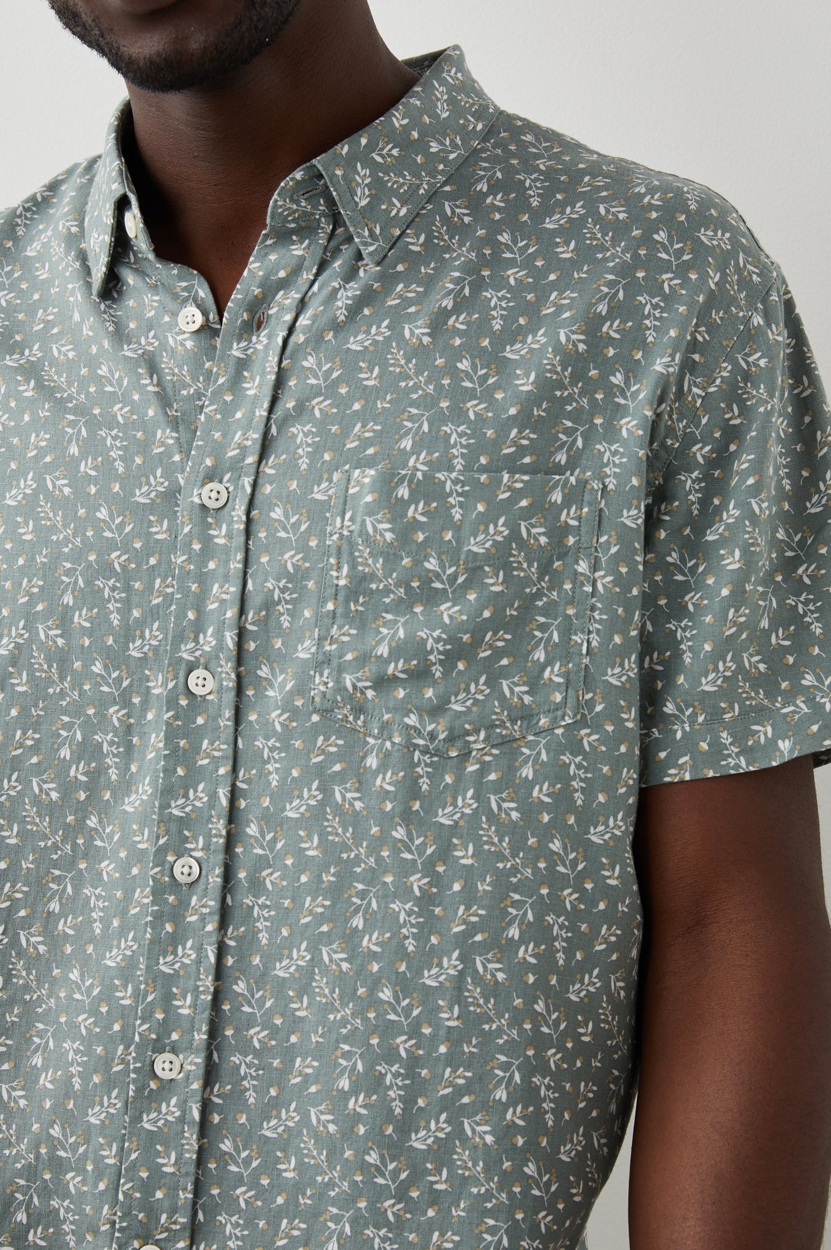 CARSON ACORN FORAGE MINT SHIRT - DETAIL