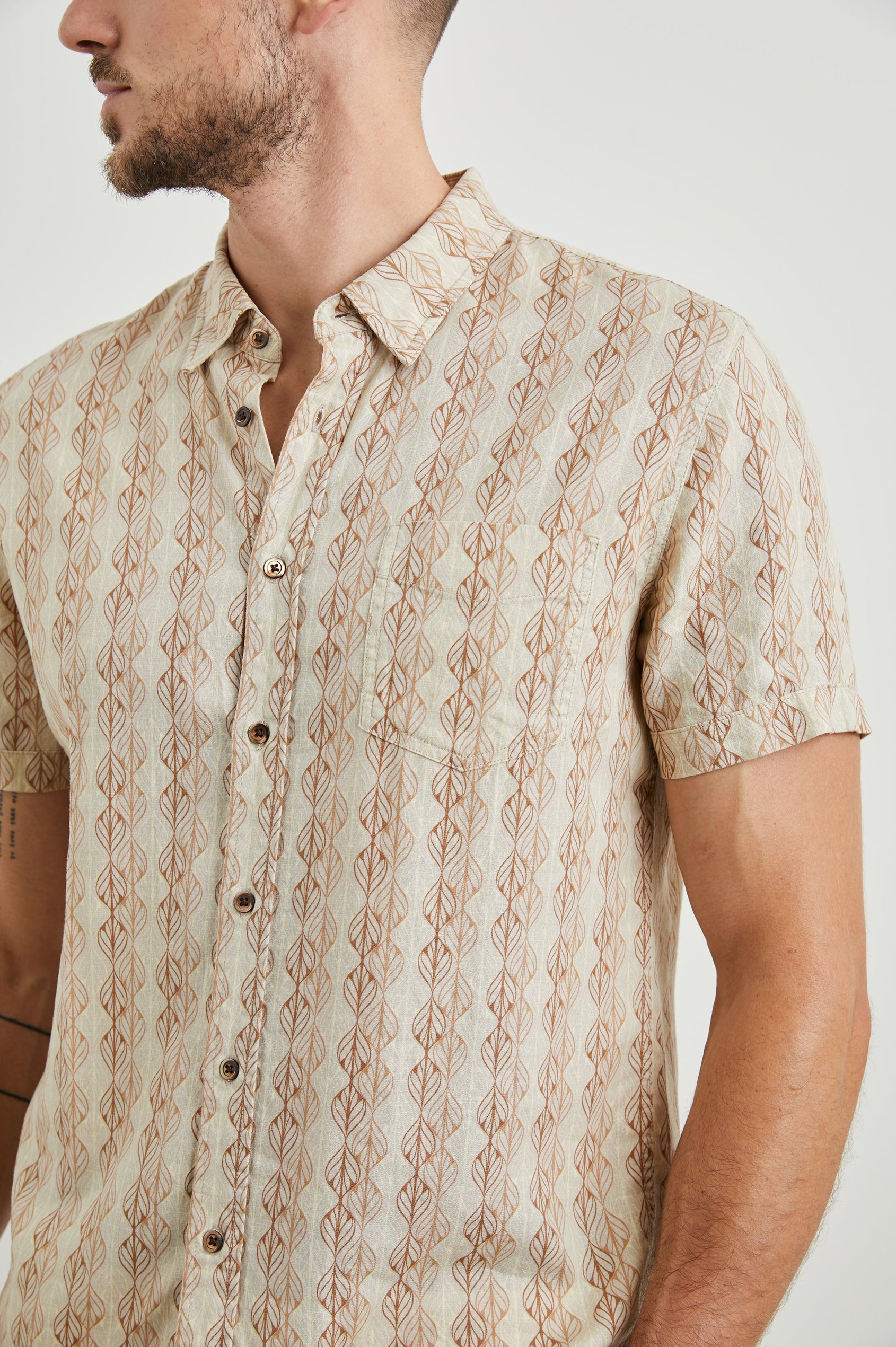 CARSON SHIRT - CHERUB SPRING OCHRE - DETAILS
