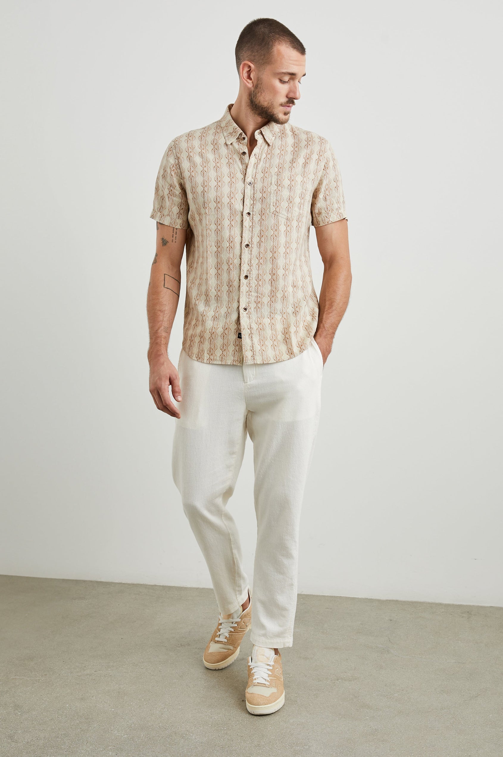 CARSON SHIRT - CHERUB SPRING OCHRE - FULL BODY