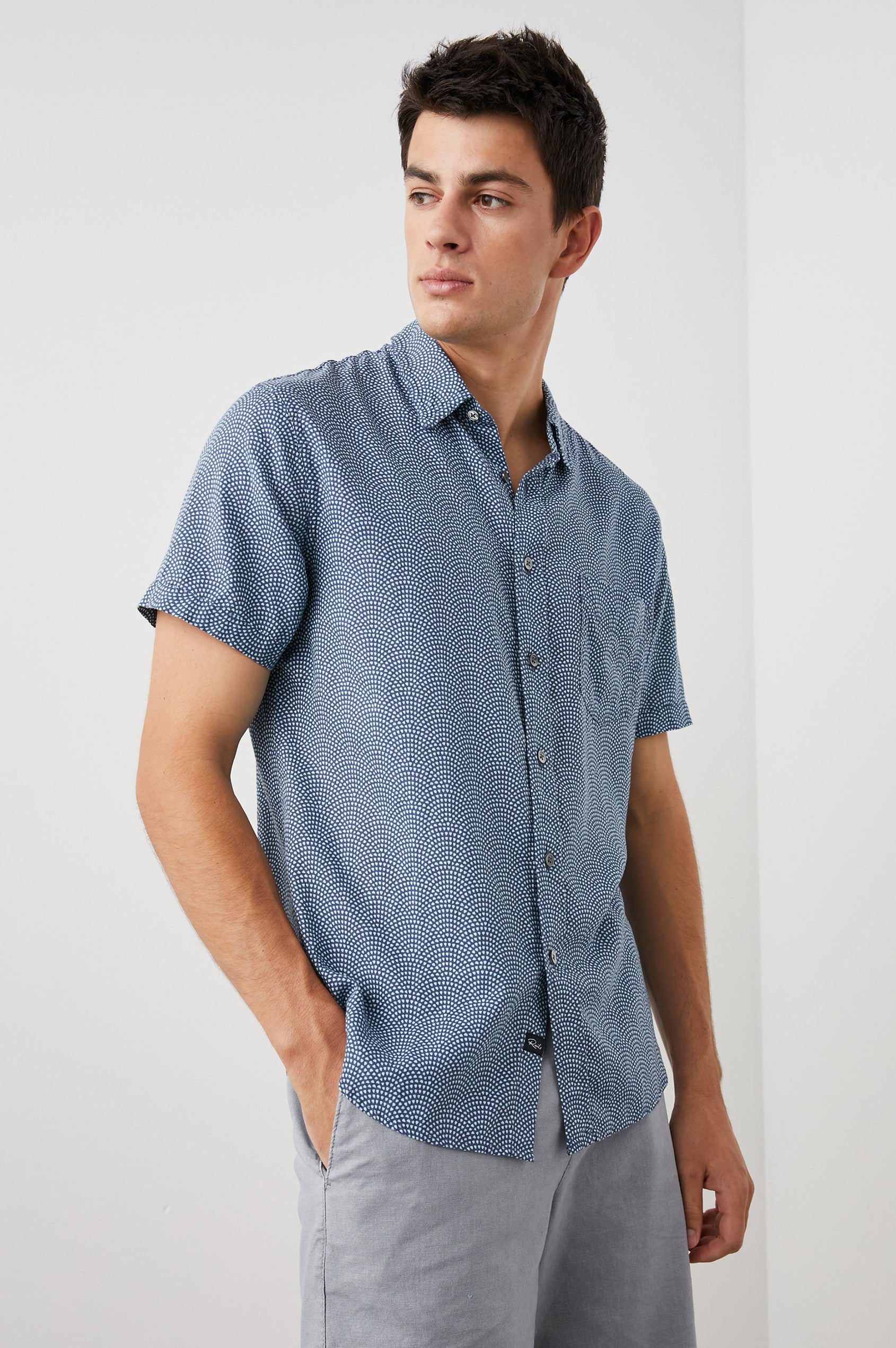 CARSON SHIRT EVENTIDE DEEP SEA - SIDE ANGLE
