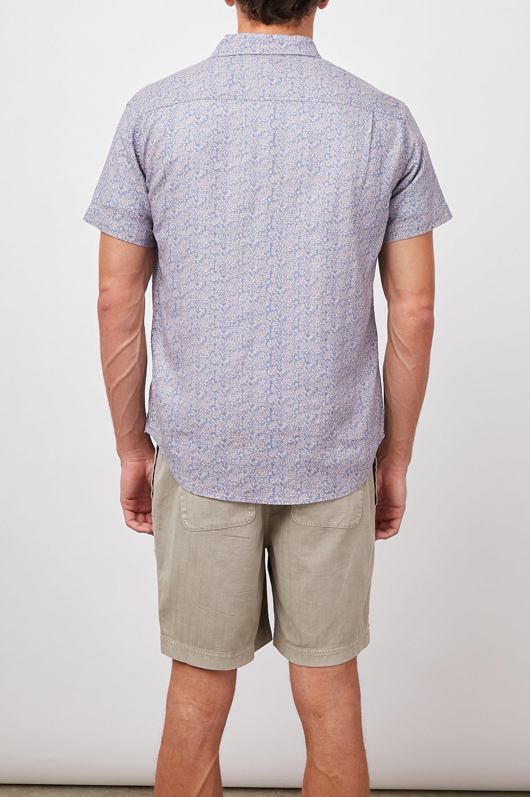 CARSON SHIRT - FLORA BLOOM PEACH - back body