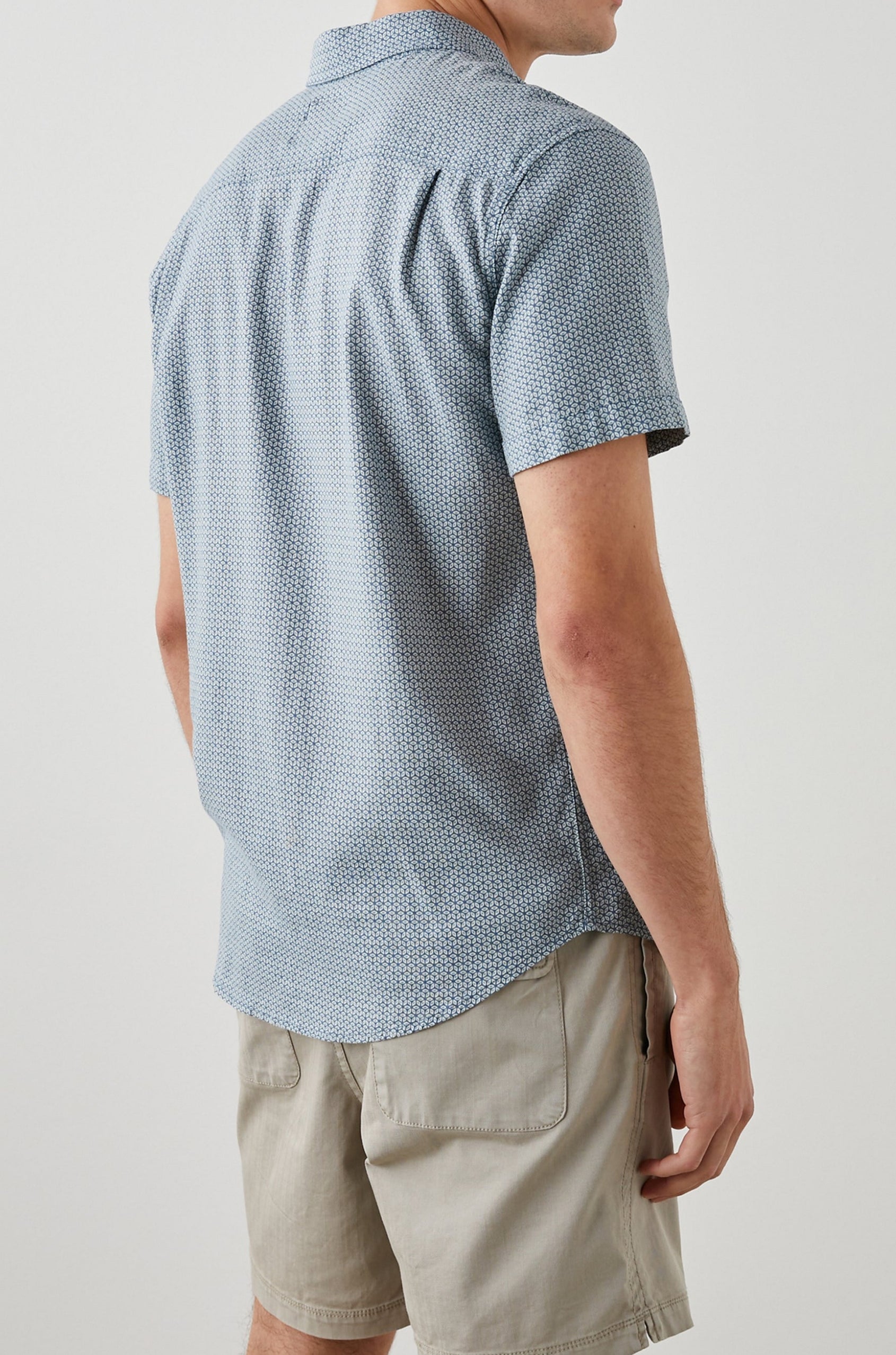 CARSON FRESCO NAVY INDIGO SHIRT - BACK