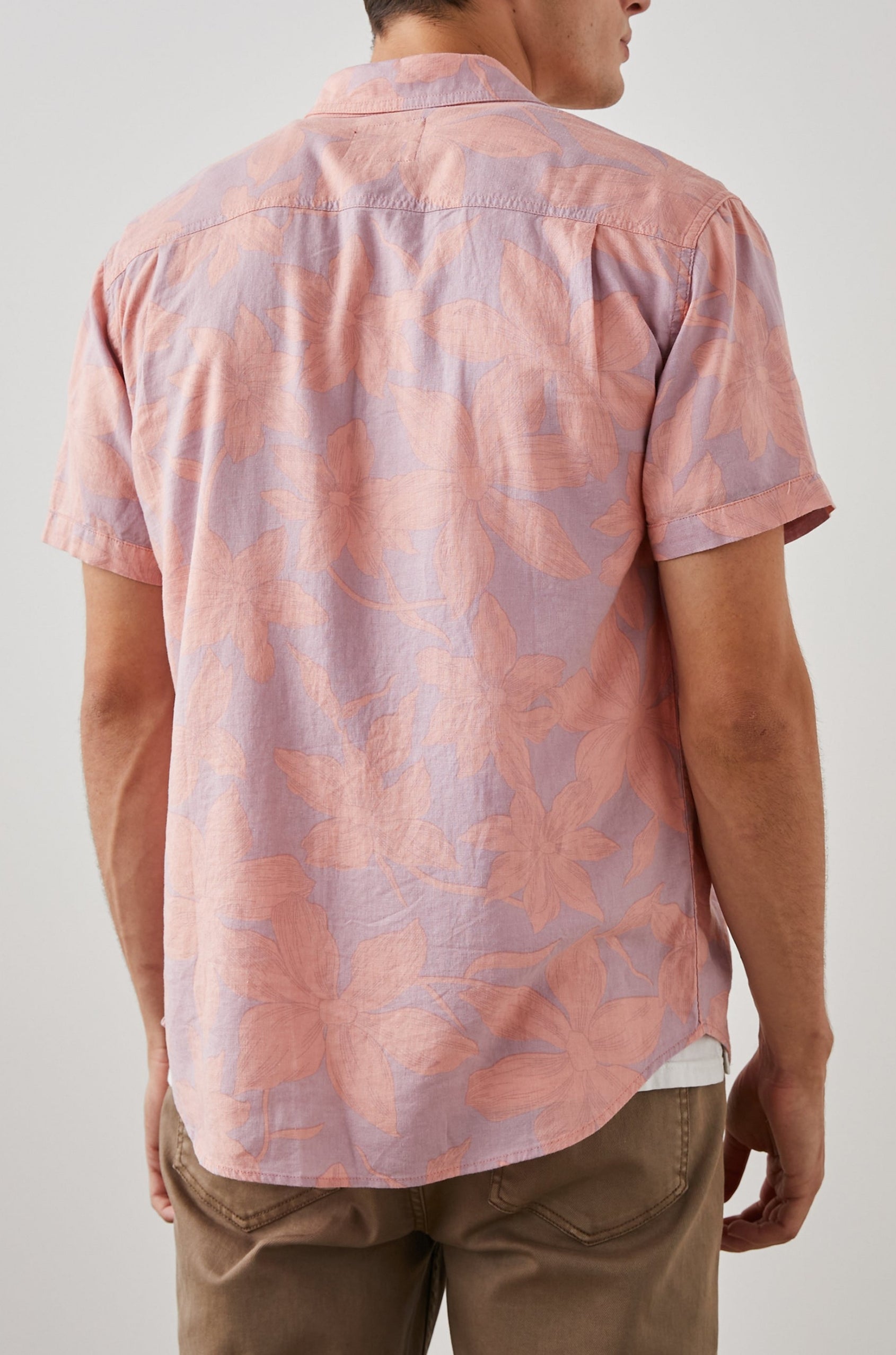 CARSON SHIRT GARDEN SANDS FLAMINGO - BACK
