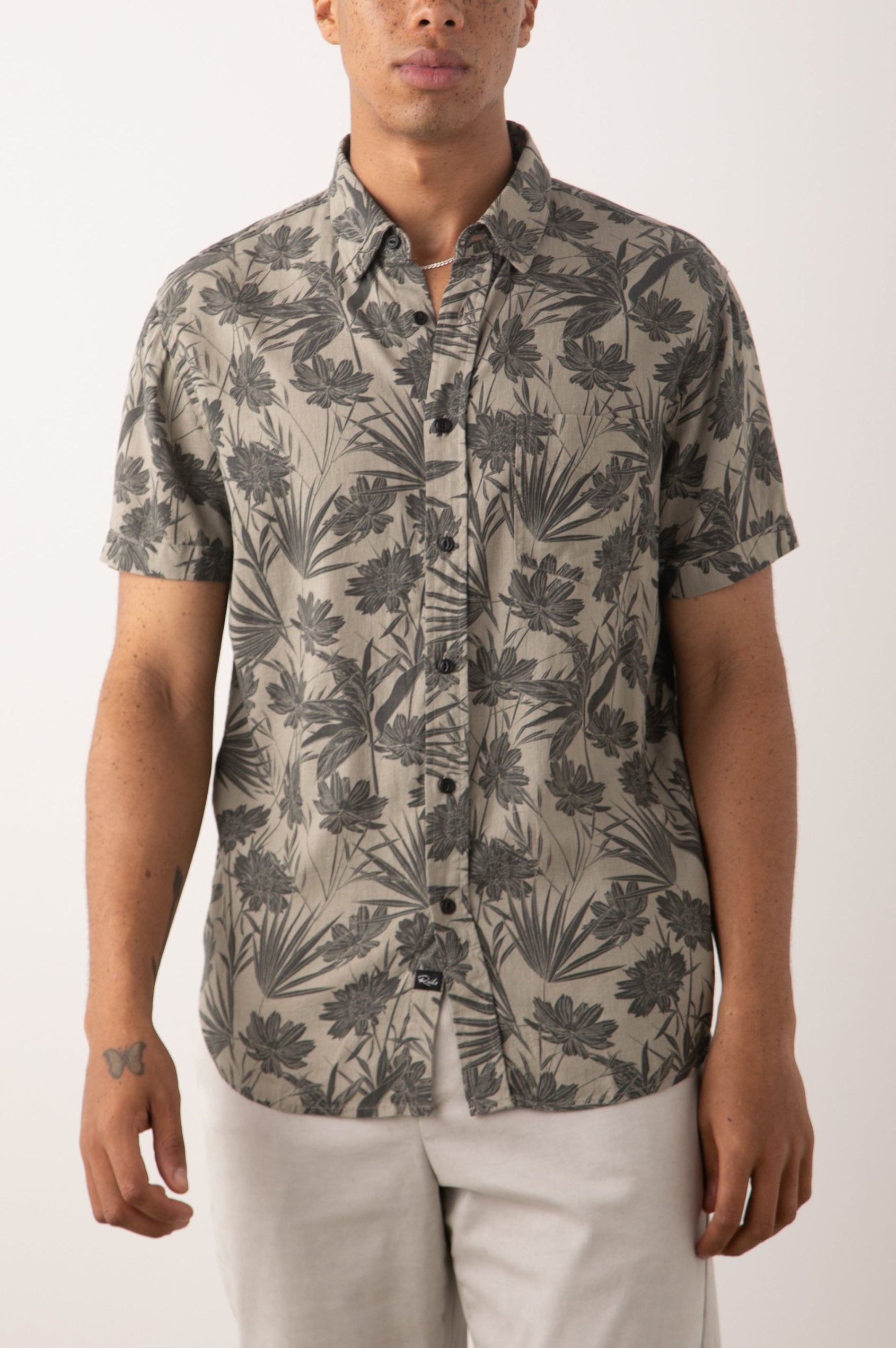 CARSON JUNGLE FOLIAGE OLIVE SHIRT - FRONT