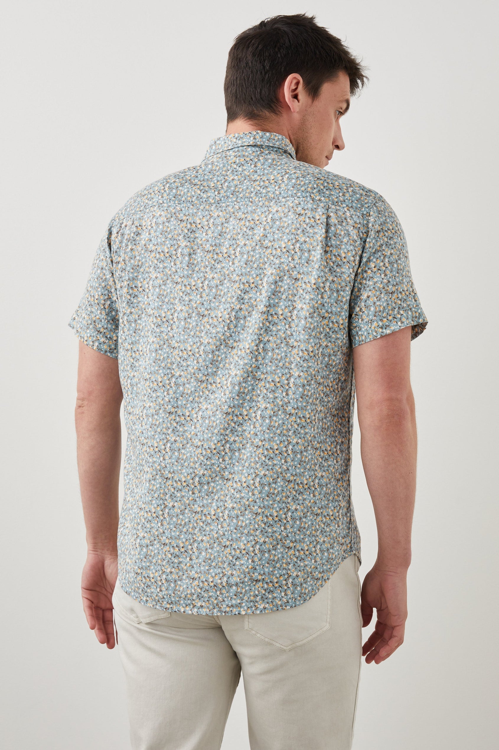 Carson Spring Blossom Teal Creamsicle Shirt - Back