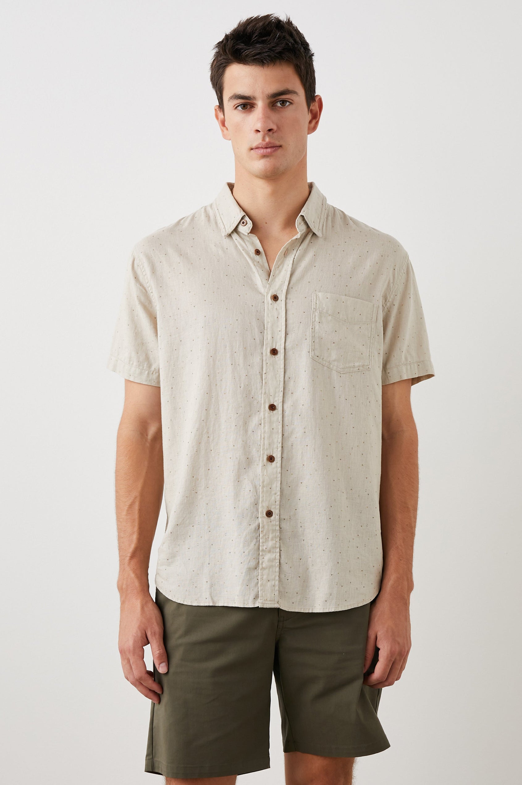 CARSON SHIRT TRIANGLE GEO RETRO PAPER - FRONT