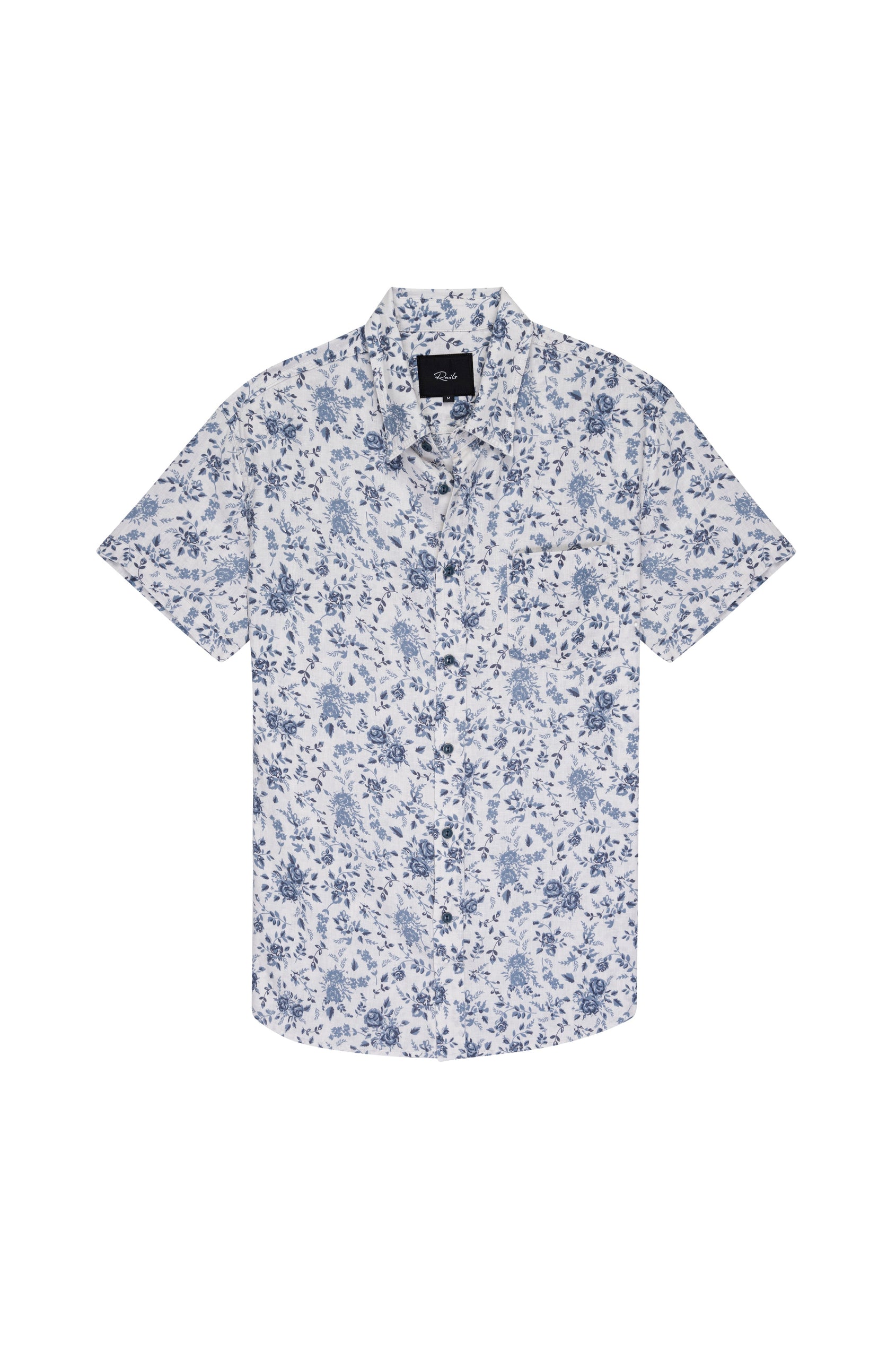 CARSON DESERT ROSE INDIA INK SHORT SLEEVE BUTTON DOWN SHIRT- FLAT