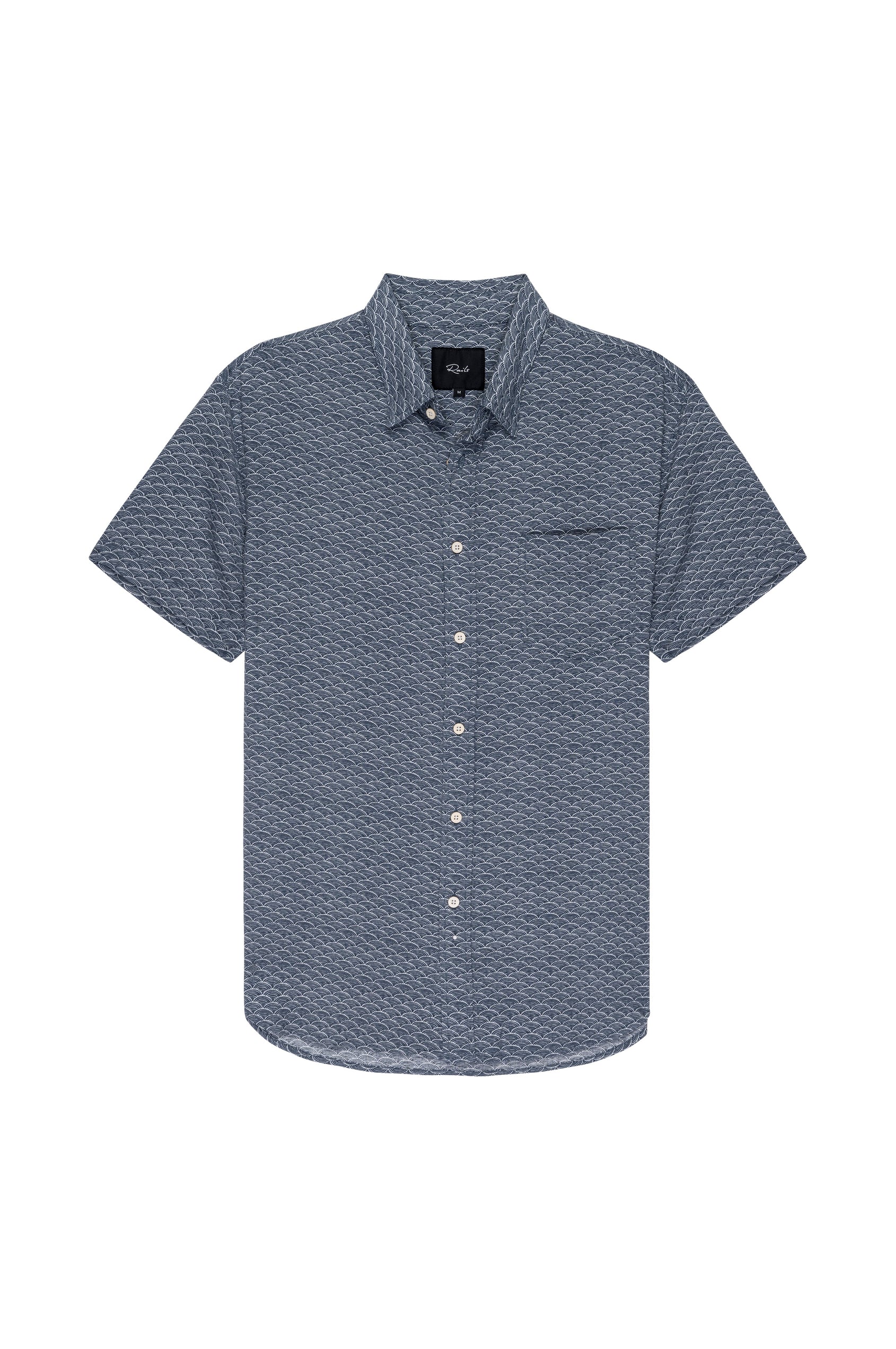 CARSON HAMA WAVE SHORT SLEEVE BUTTON DOWN- FLAT