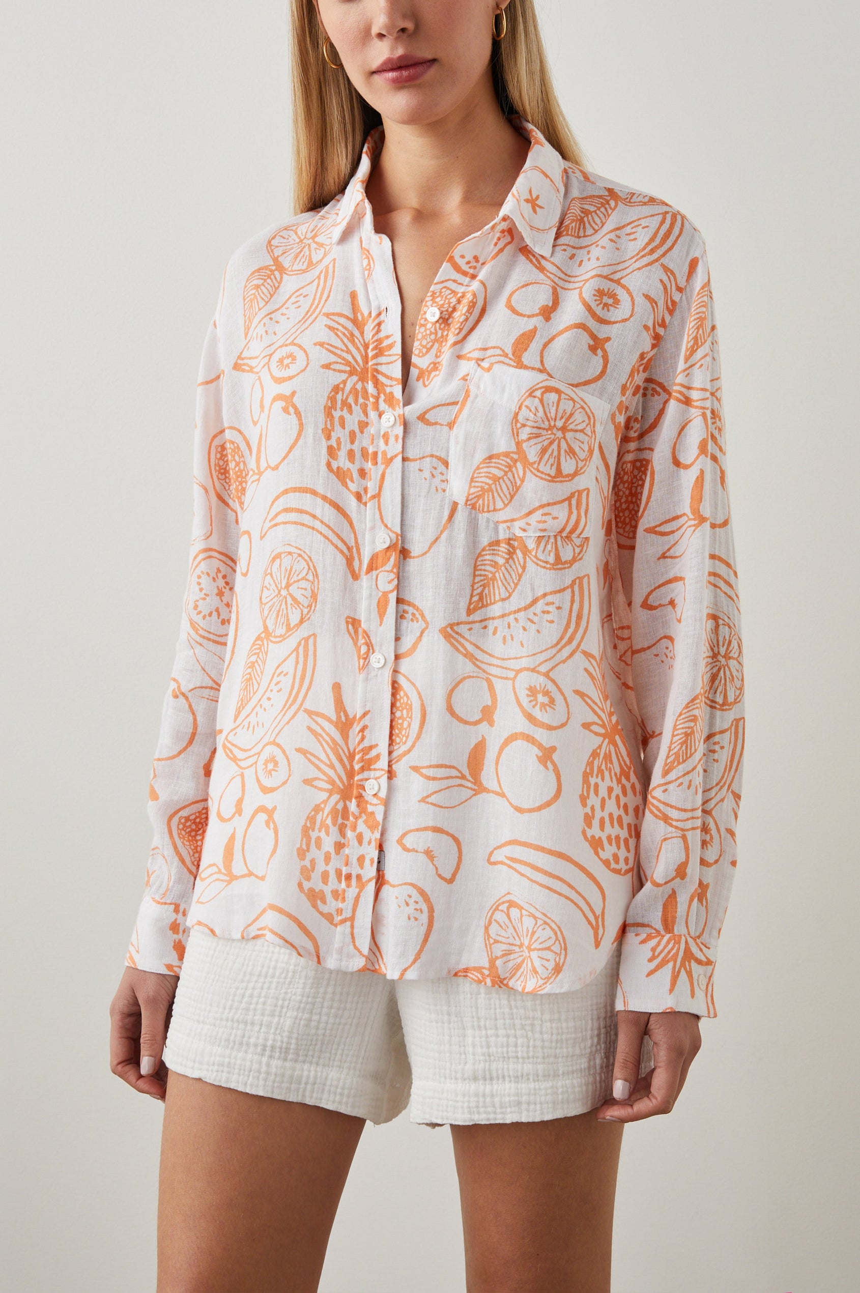 CHARLI ORANGE PAINTED FRUITS - FRONT