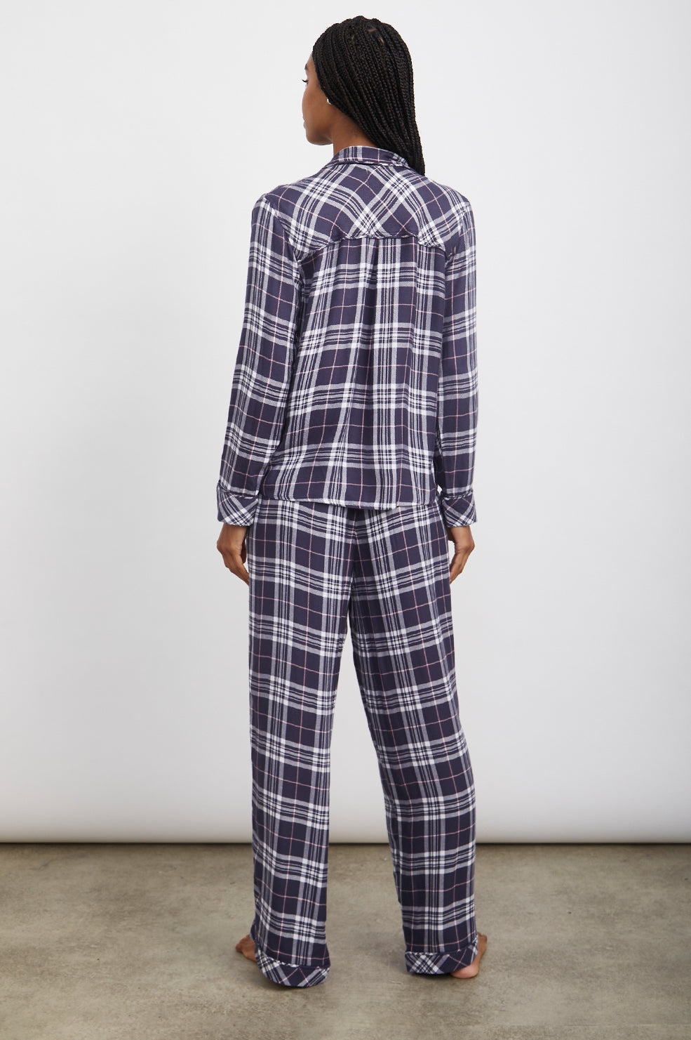 CLARA_INDIGO PEONY WHITE PAJAMAS-BACK