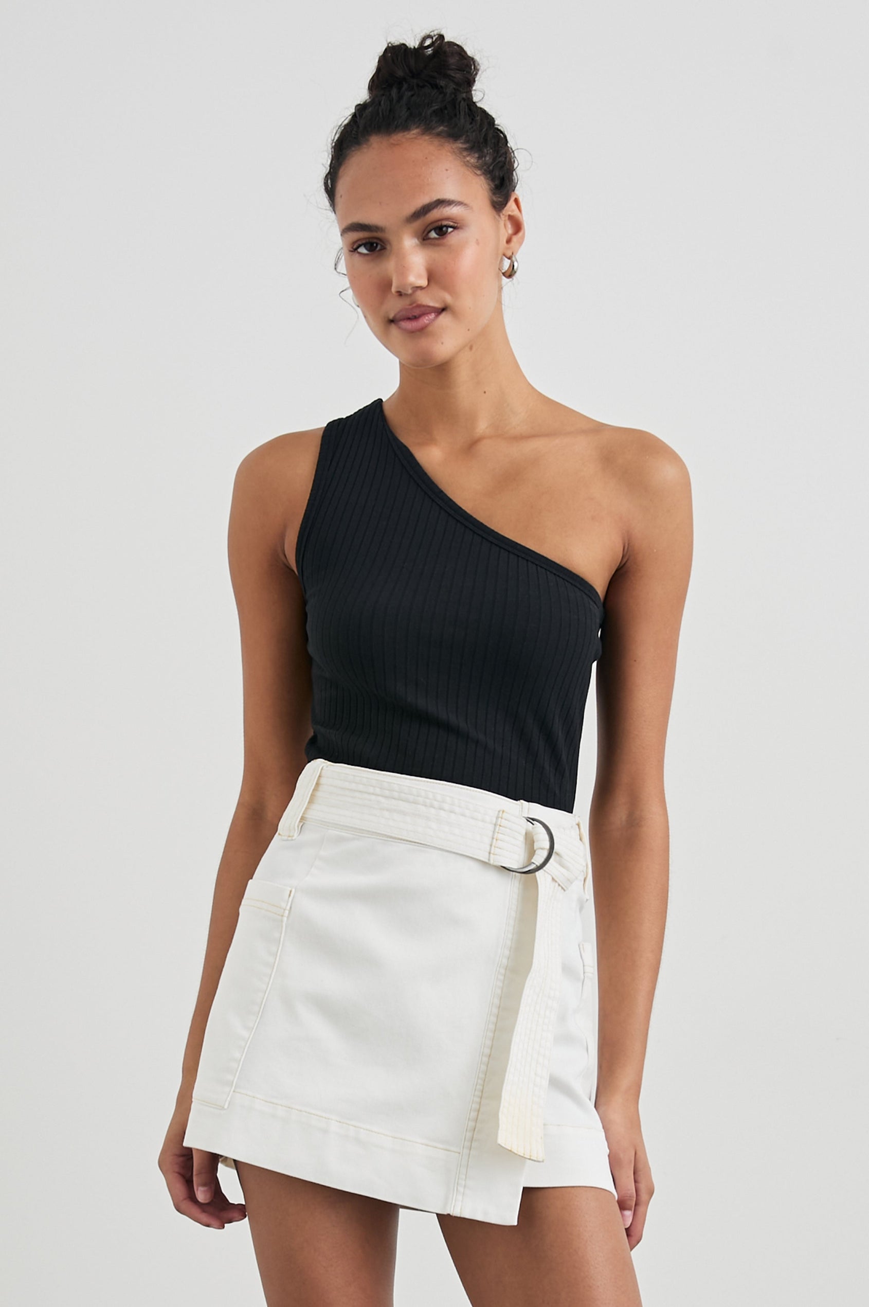 DEANNA SKIRT - VINTAGE ECRU CONTRAST STITCH
