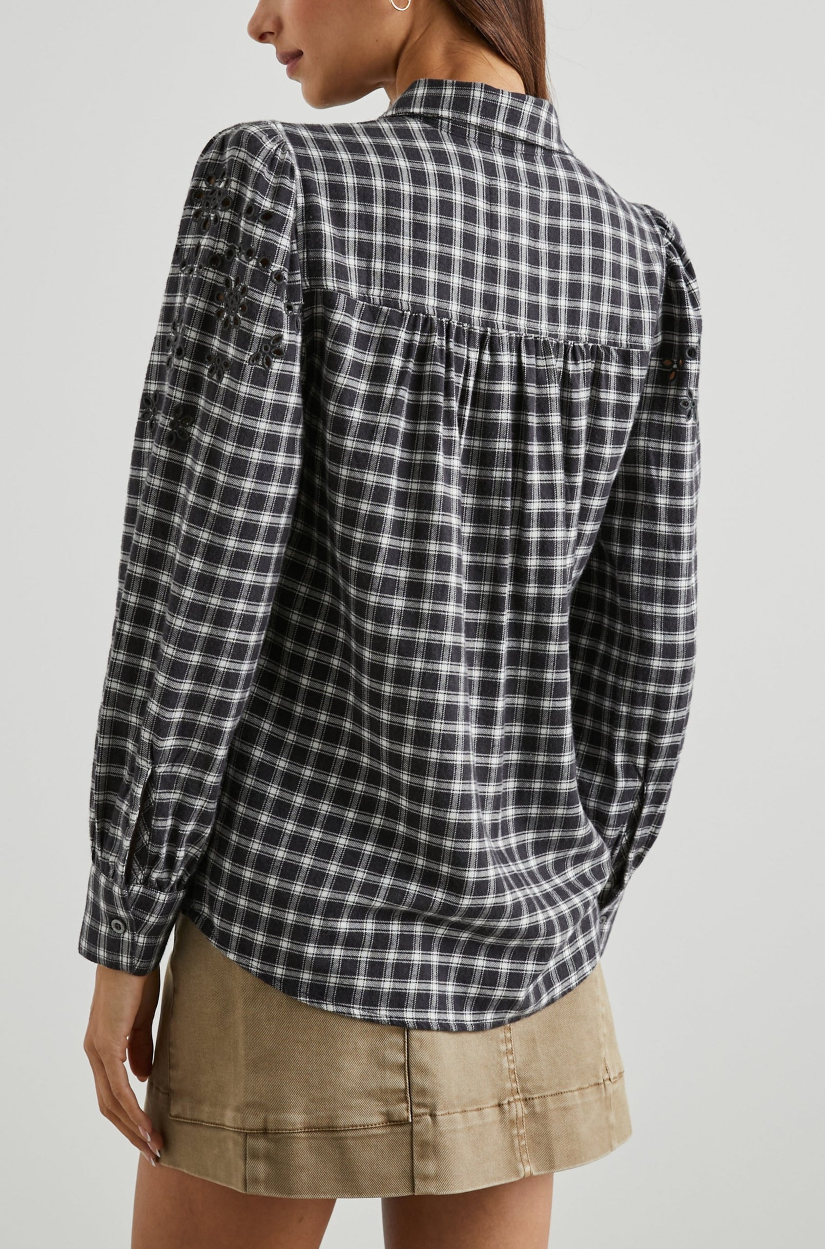 DIXIE SHIRT SABLE IVORY - BACK