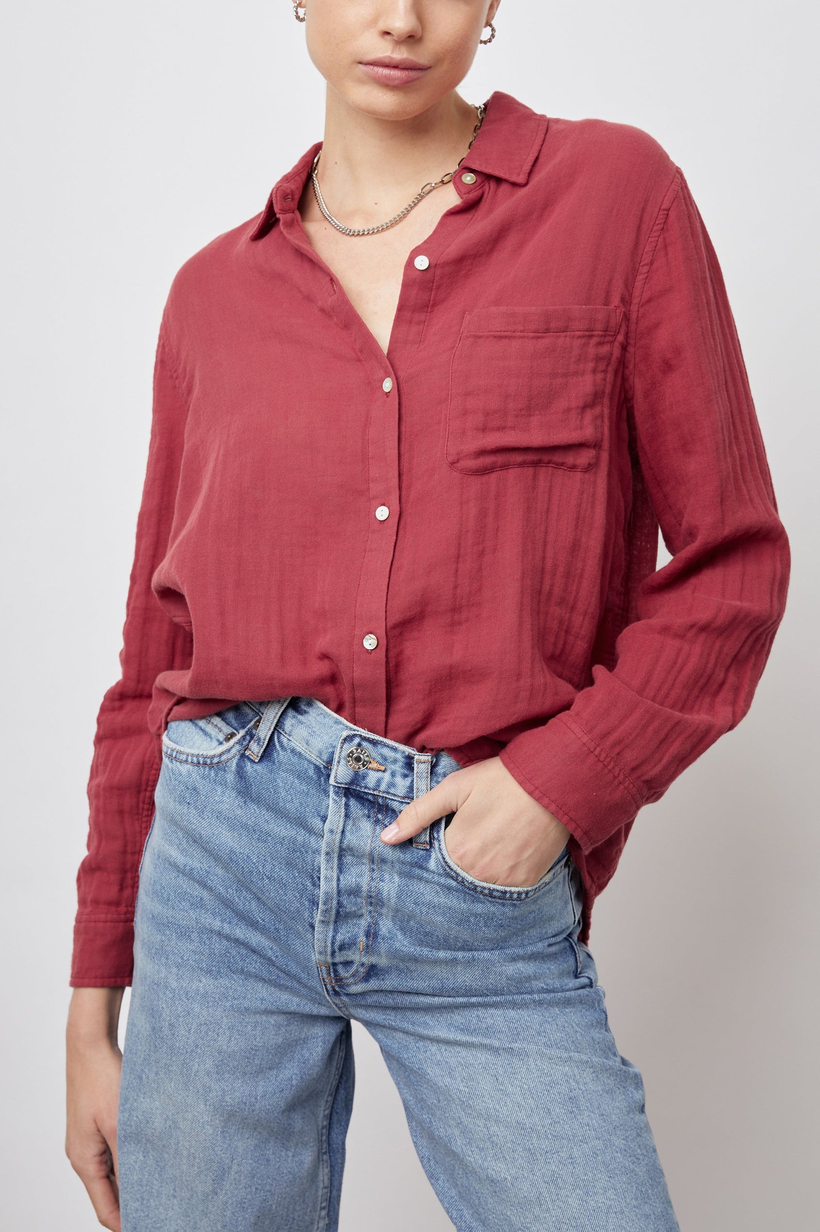 ELLIS-CRANBERRY-FRONT TUCKED IN
