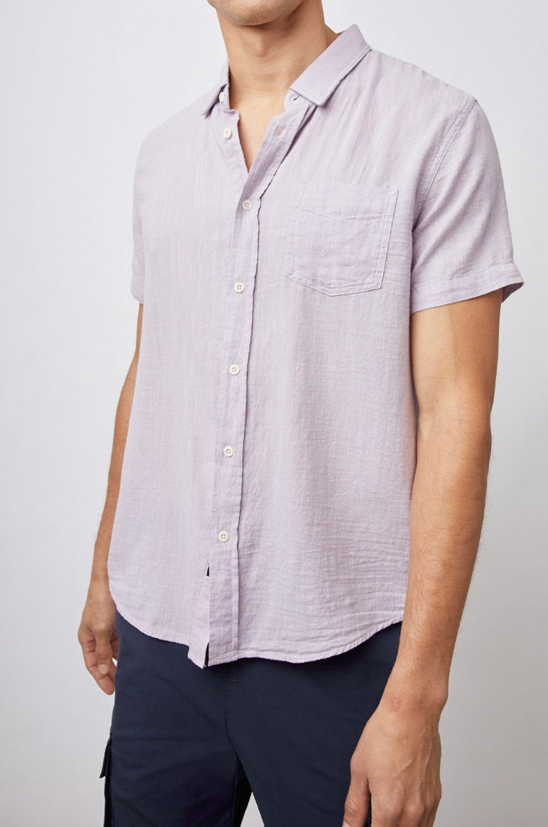FAIRFAX LAVENDER BUTTON DOWN SHORT SLEEVE-
