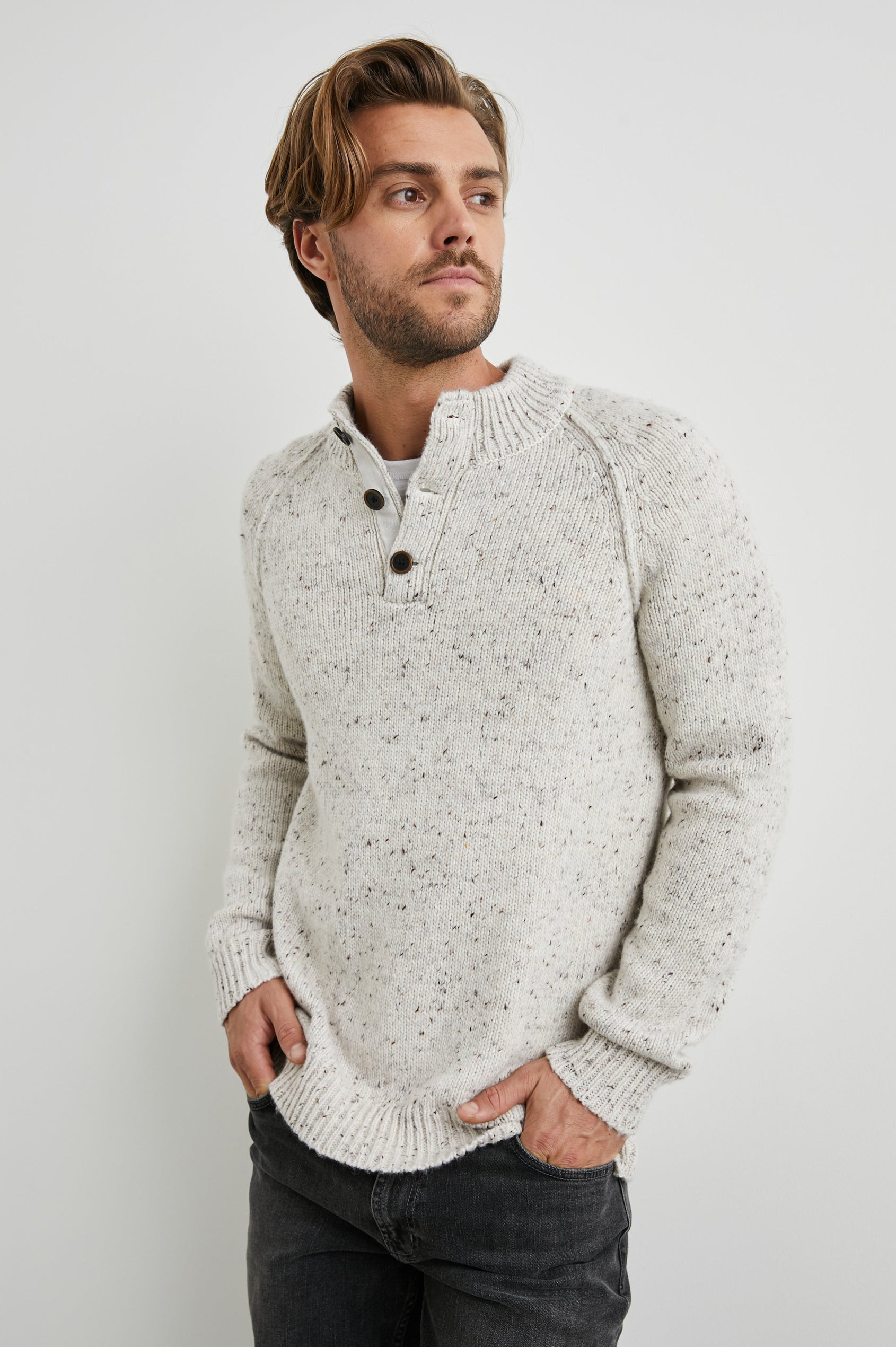 HARDING SWEATER  NATURAL NEP - SIDE BODY