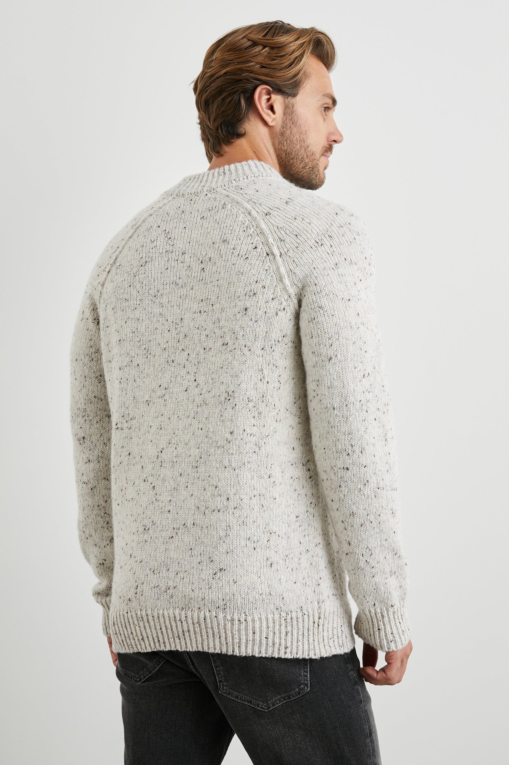 HARDING SWEATER  NATURAL NEP - BACK BODY