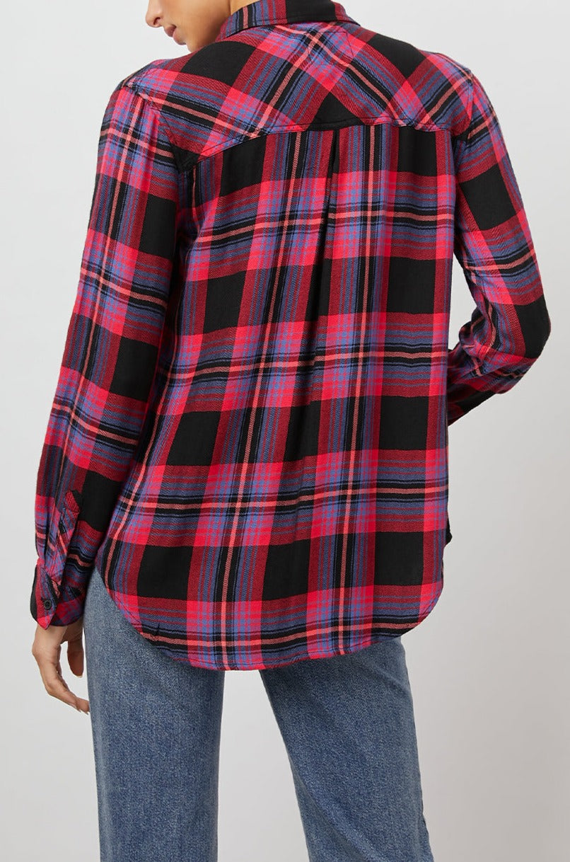 HUNTER BLACK CORAL TEAL SHIRT-BACK