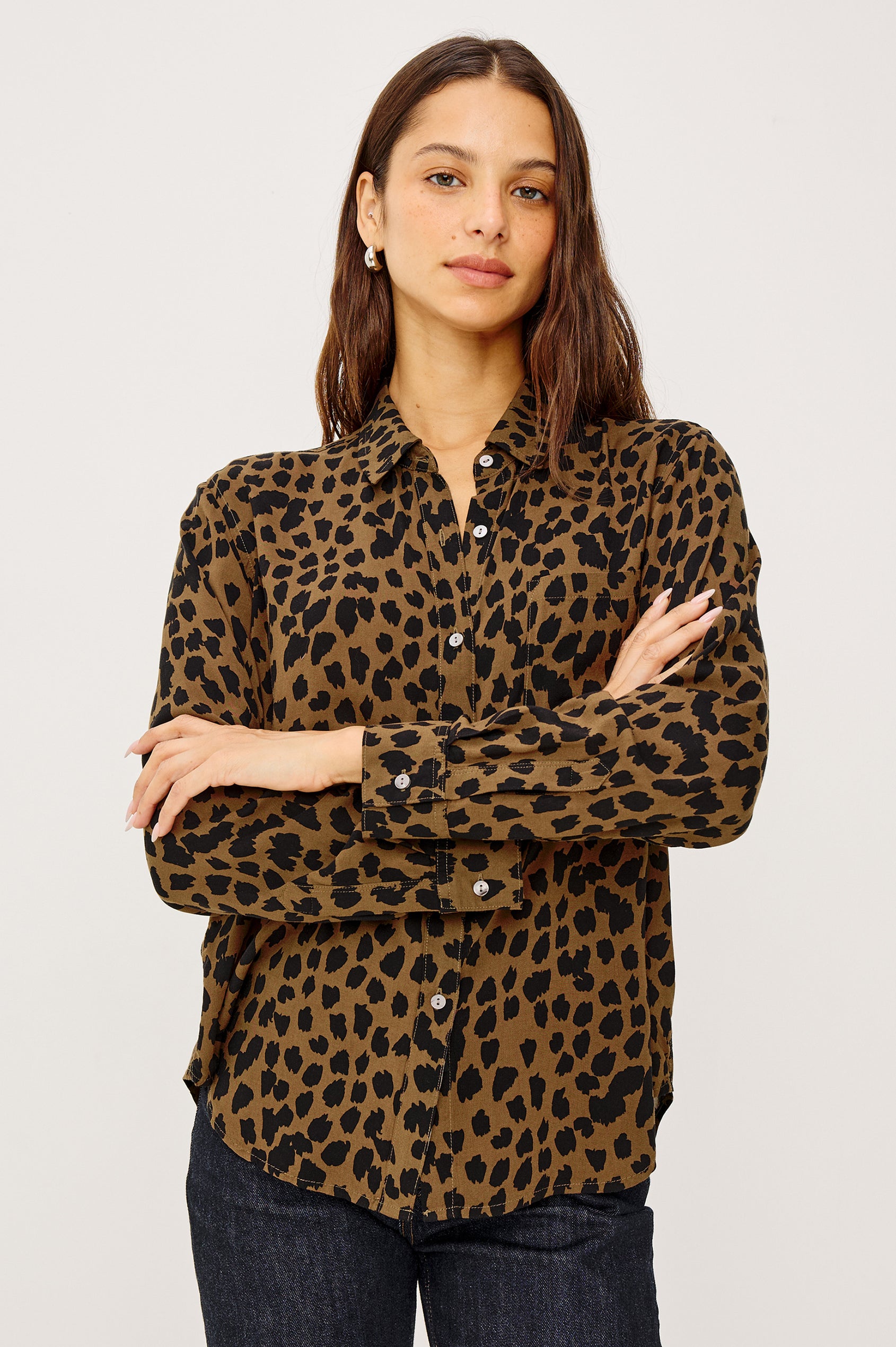 JOSEPHINE SHIRT - TEAK SPOTTED