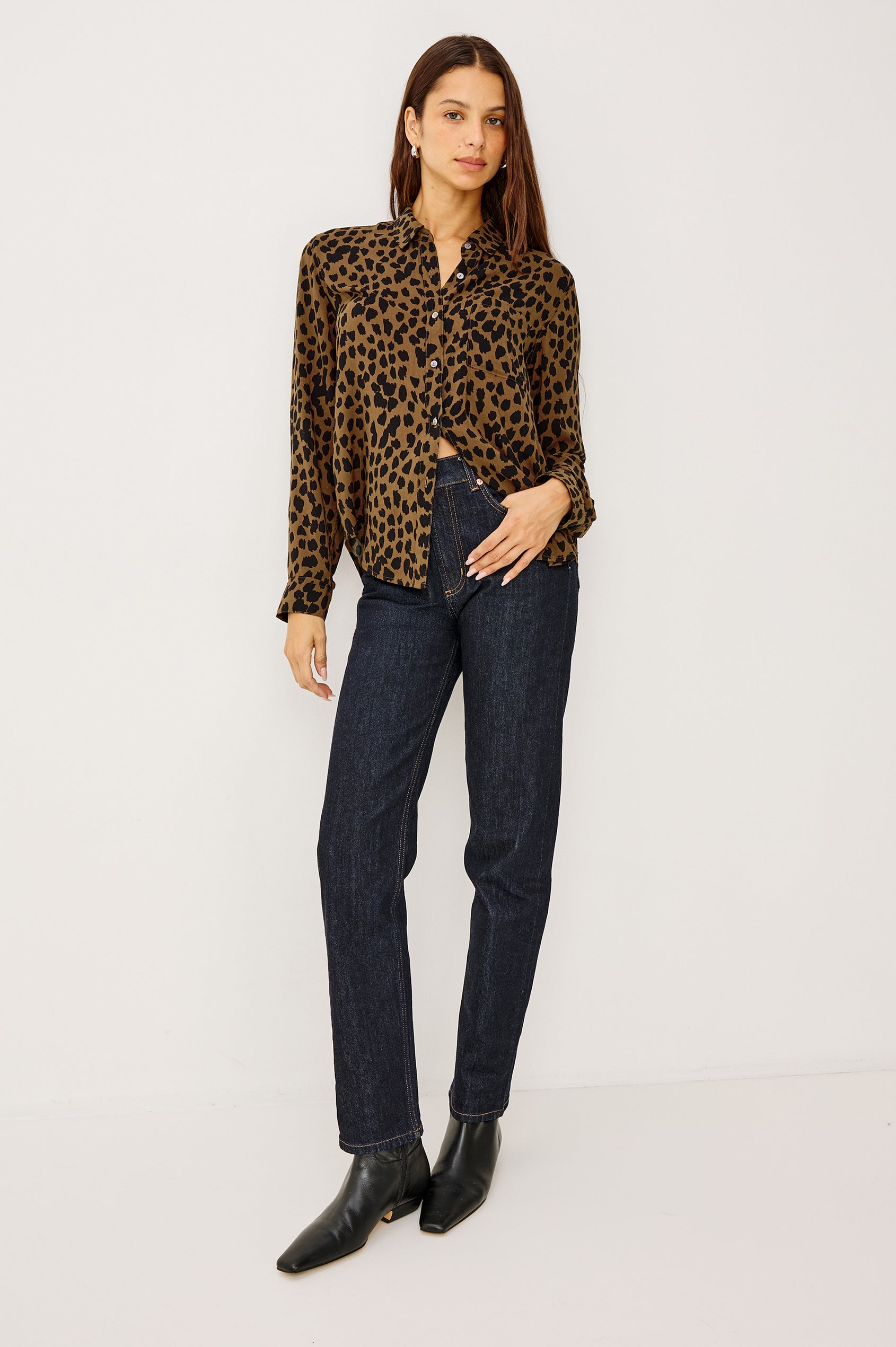 JOSEPHINE SHIRT - TEAK SPOTTED