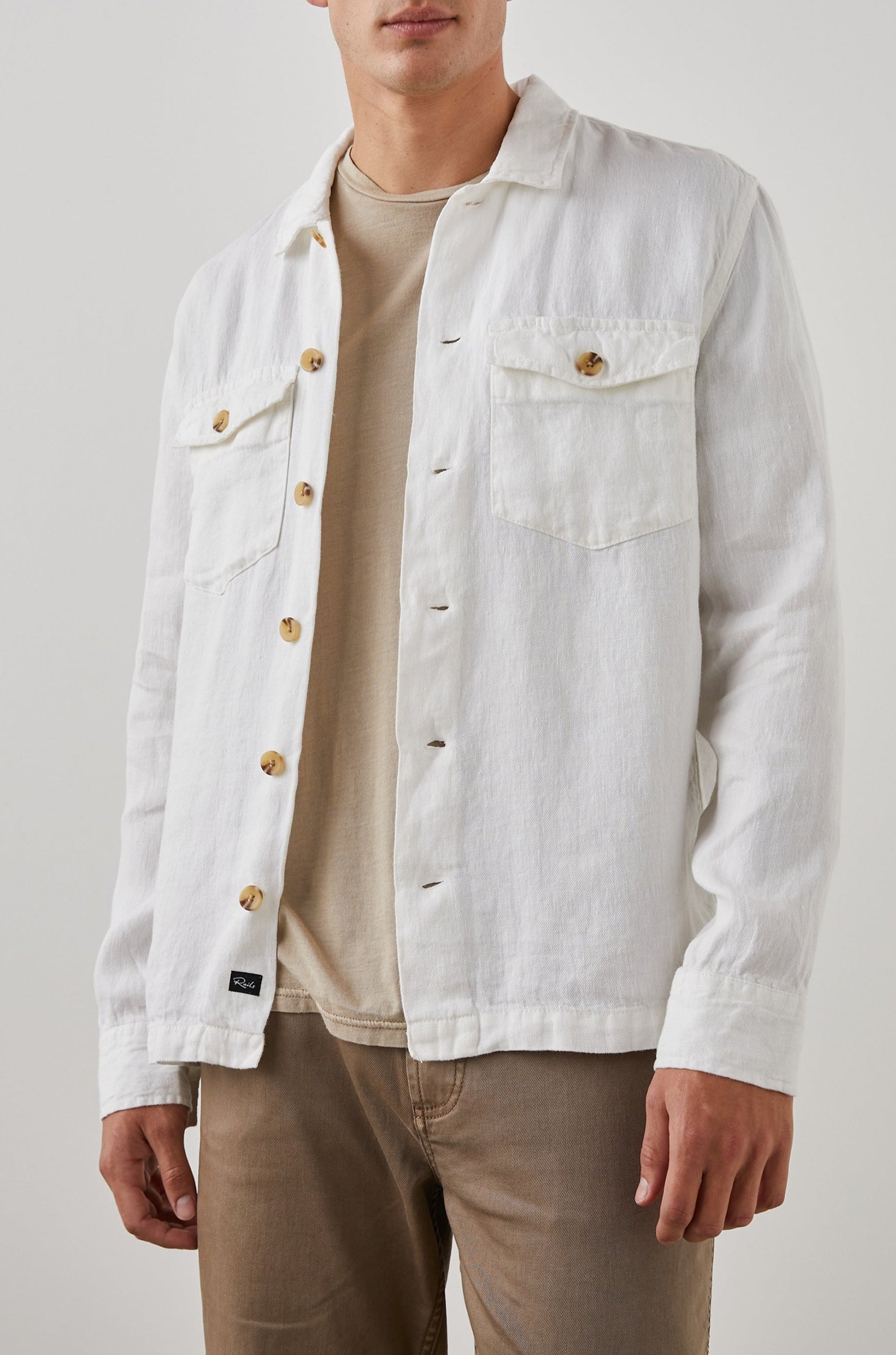 KEROUAC SHIRT JACKET PARCHMENT - FRONT