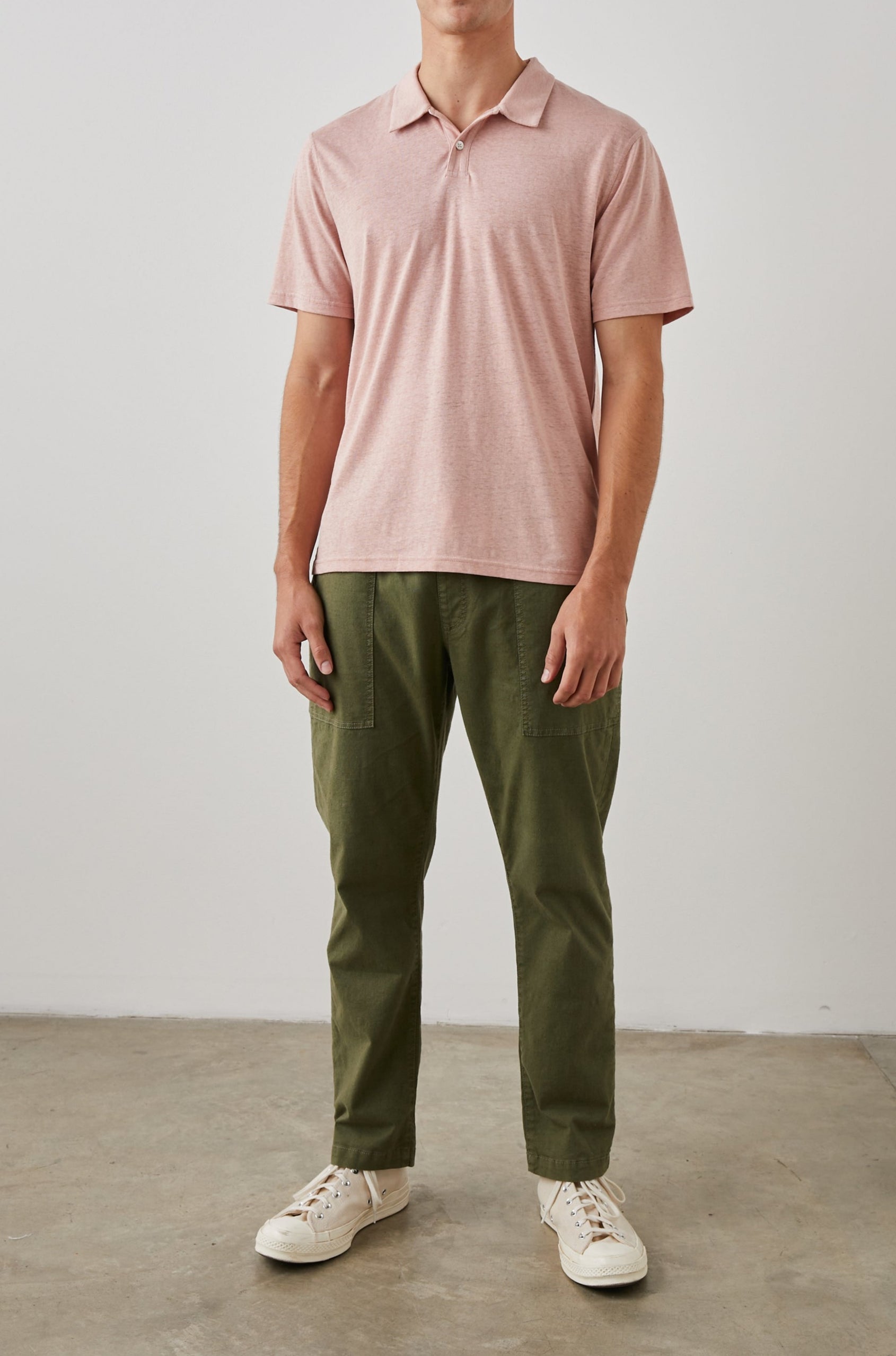 LEVANT POLO SHIRT FLAMINGO - FULL FRONT BODY
