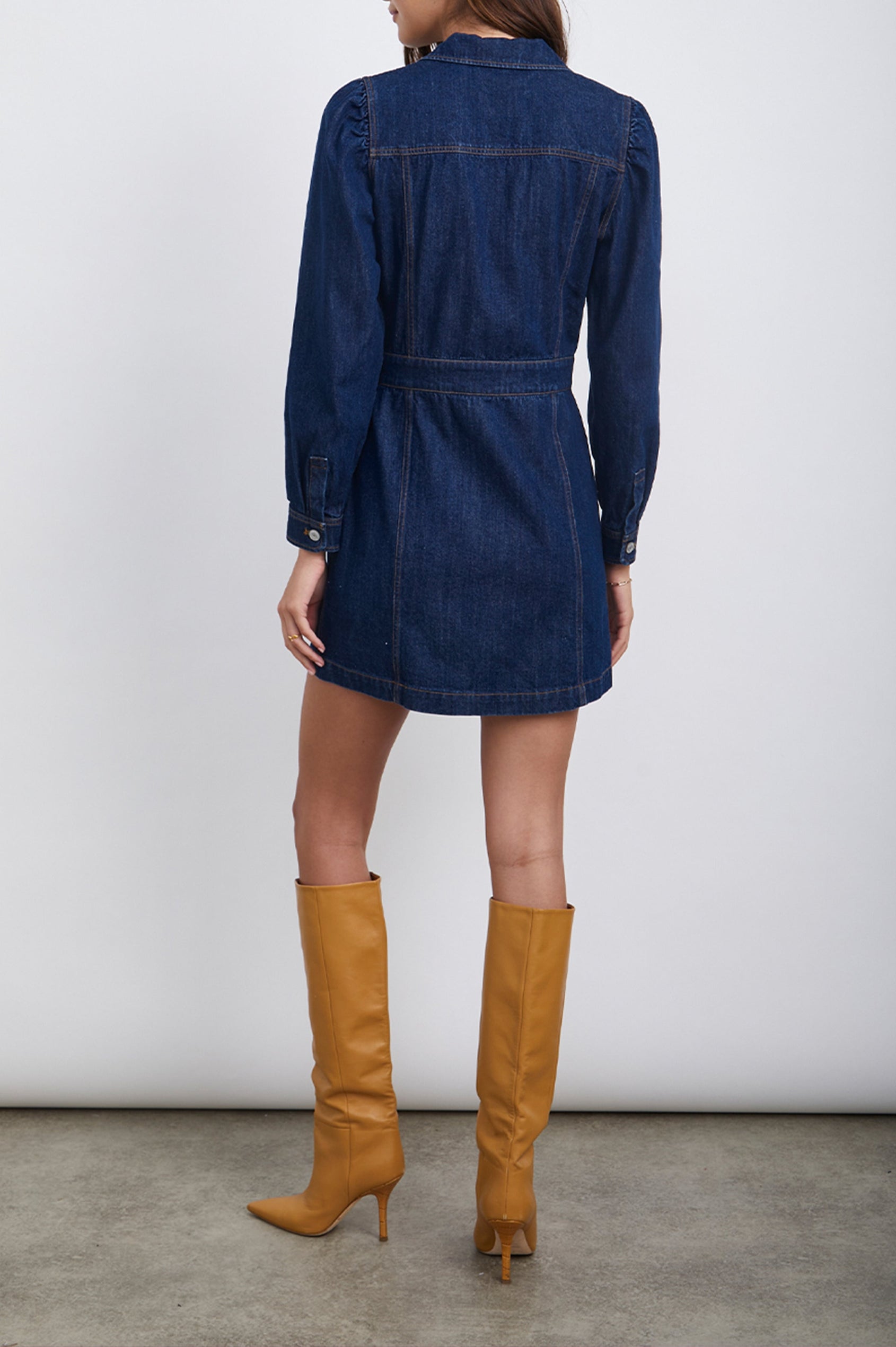 LISETTE DRESS - RAW DENIM - BACK BODY