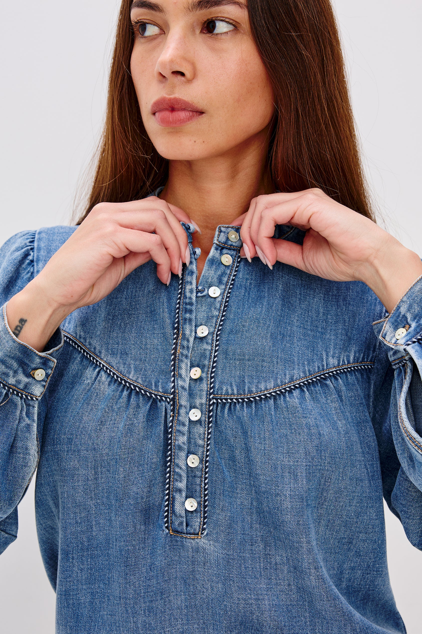 SUNNA TOP - BLUE STONE