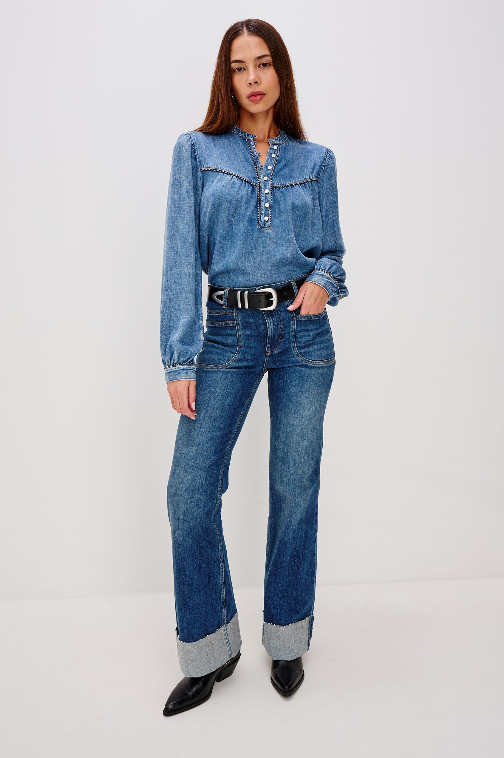 SUNNA TOP - BLUE STONE