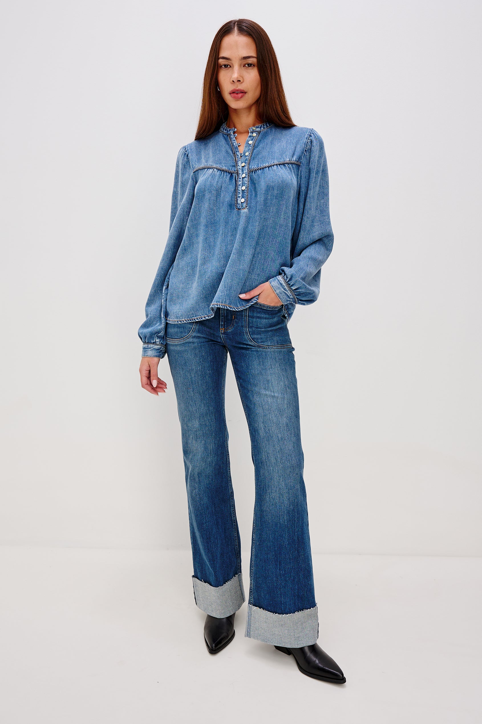 SUNNA TOP - BLUE STONE