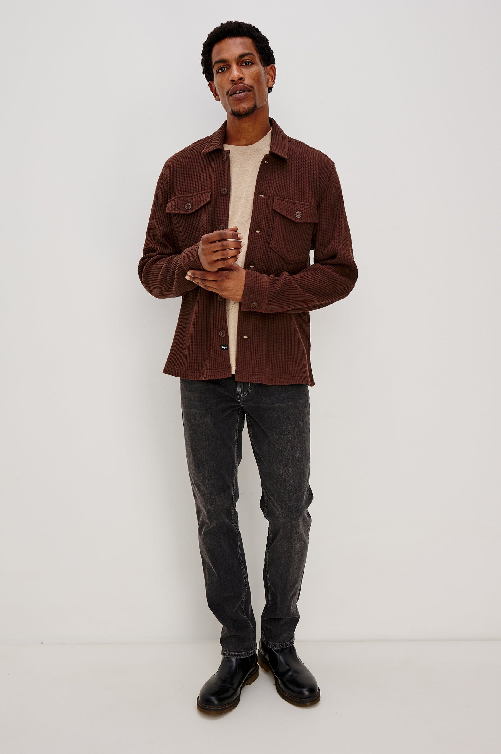 WELLS OVERSHIRT - CHOCOLATE