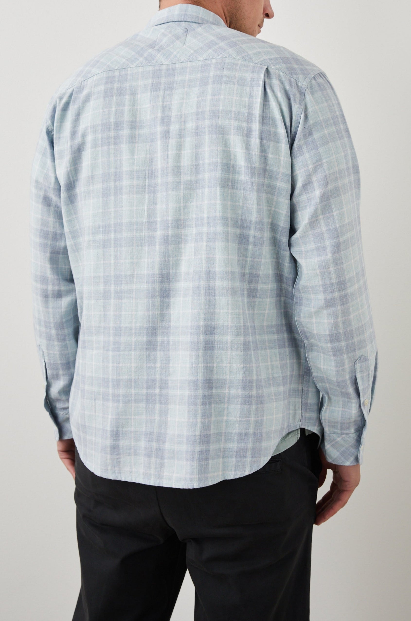 WYATT SHIRT - BITTER MELON CLOUD MELANGE - BACK