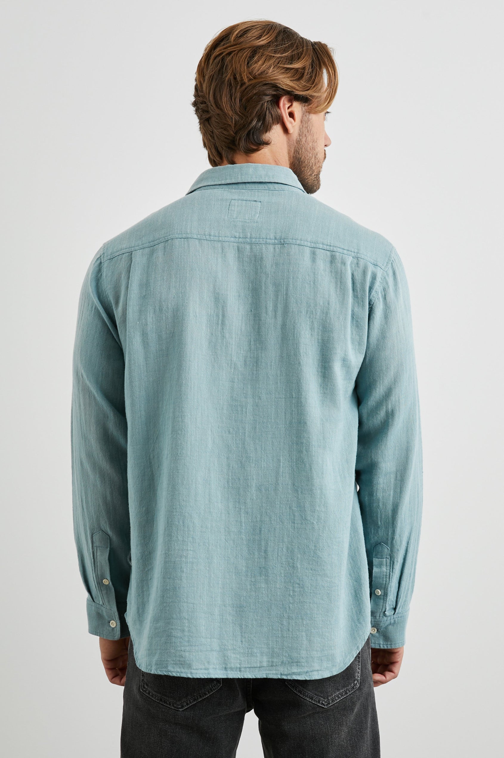 WYATT SHIRT SEA GREEN - BACK BODY