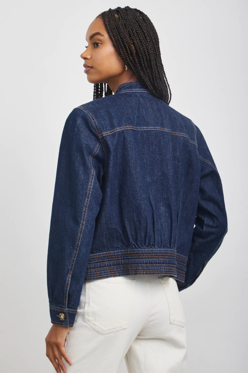 ALMA RAW DENIM JACKET-BACK