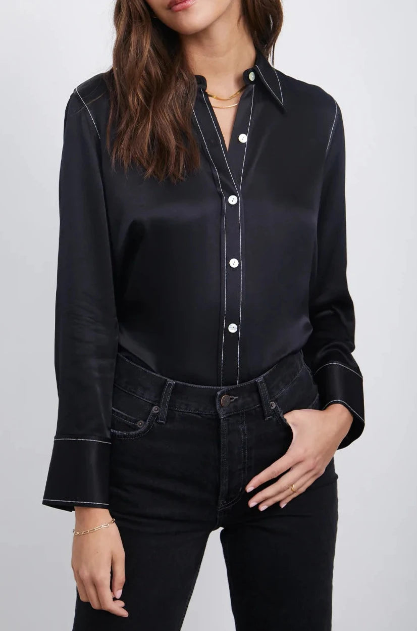 ANDREA BLACK TOP- FRONT TUCKED IN