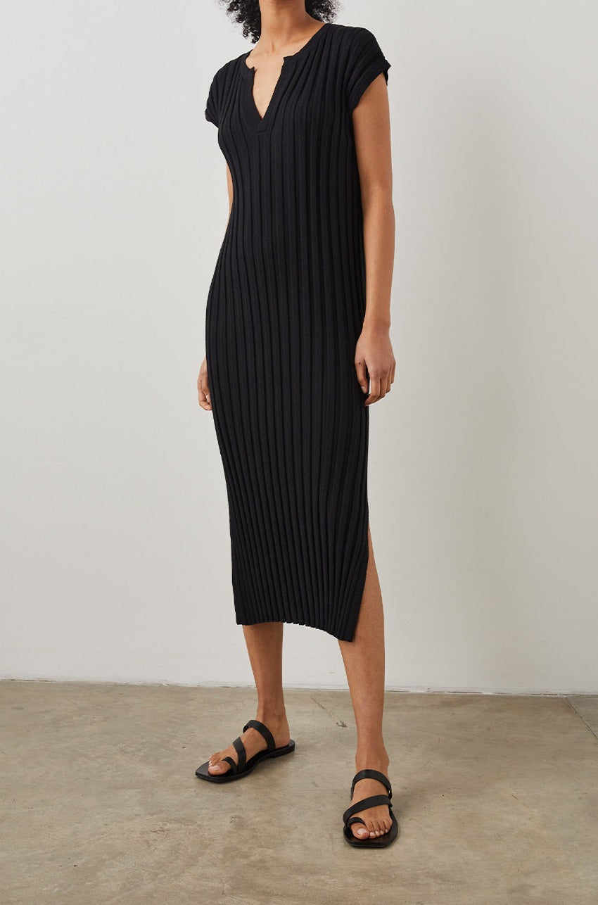 ASHLEY BLACK DRESS --SIDE ANGLE