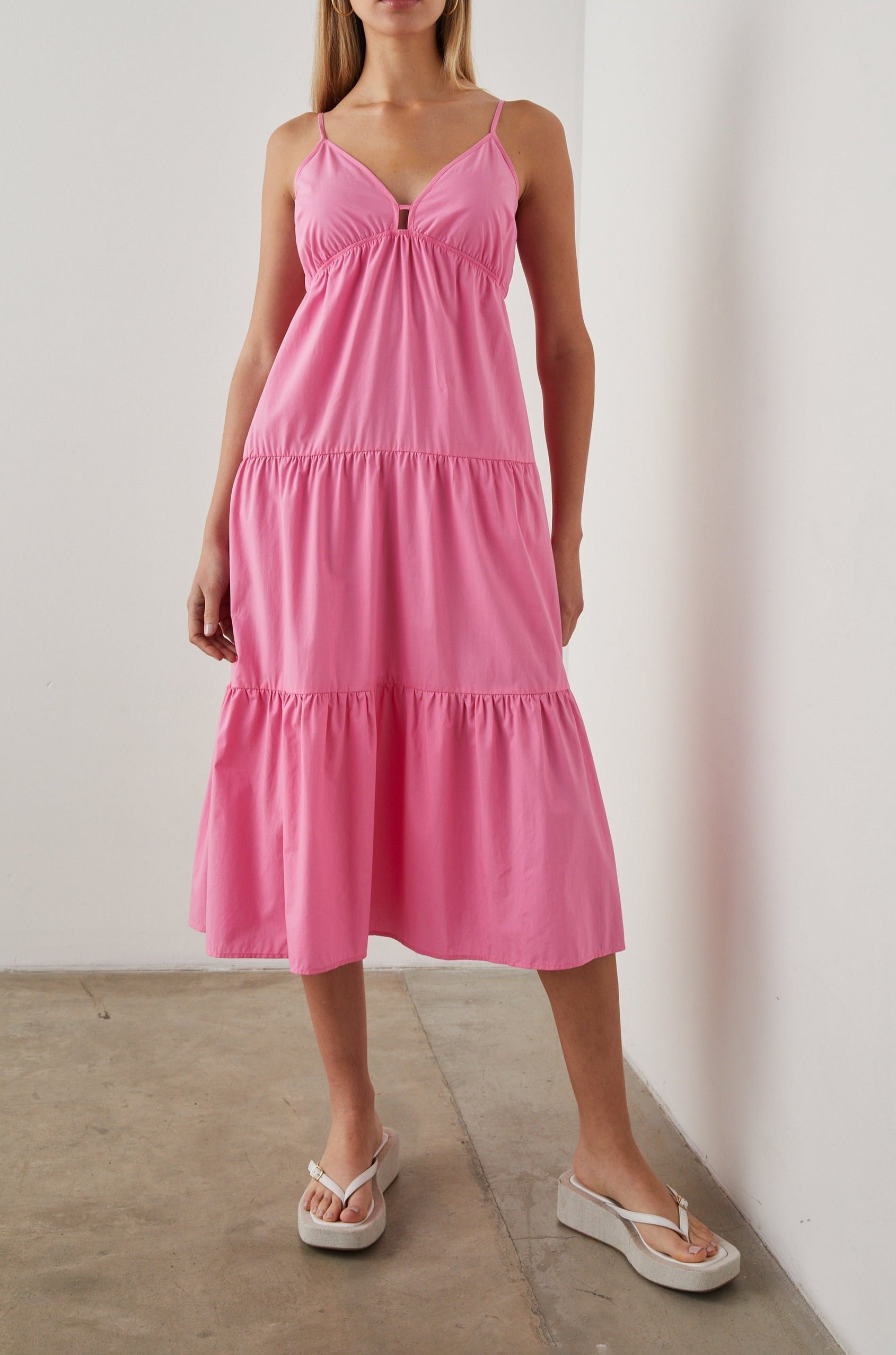 AVRIL DRESS HOT PINK - FULL BODY