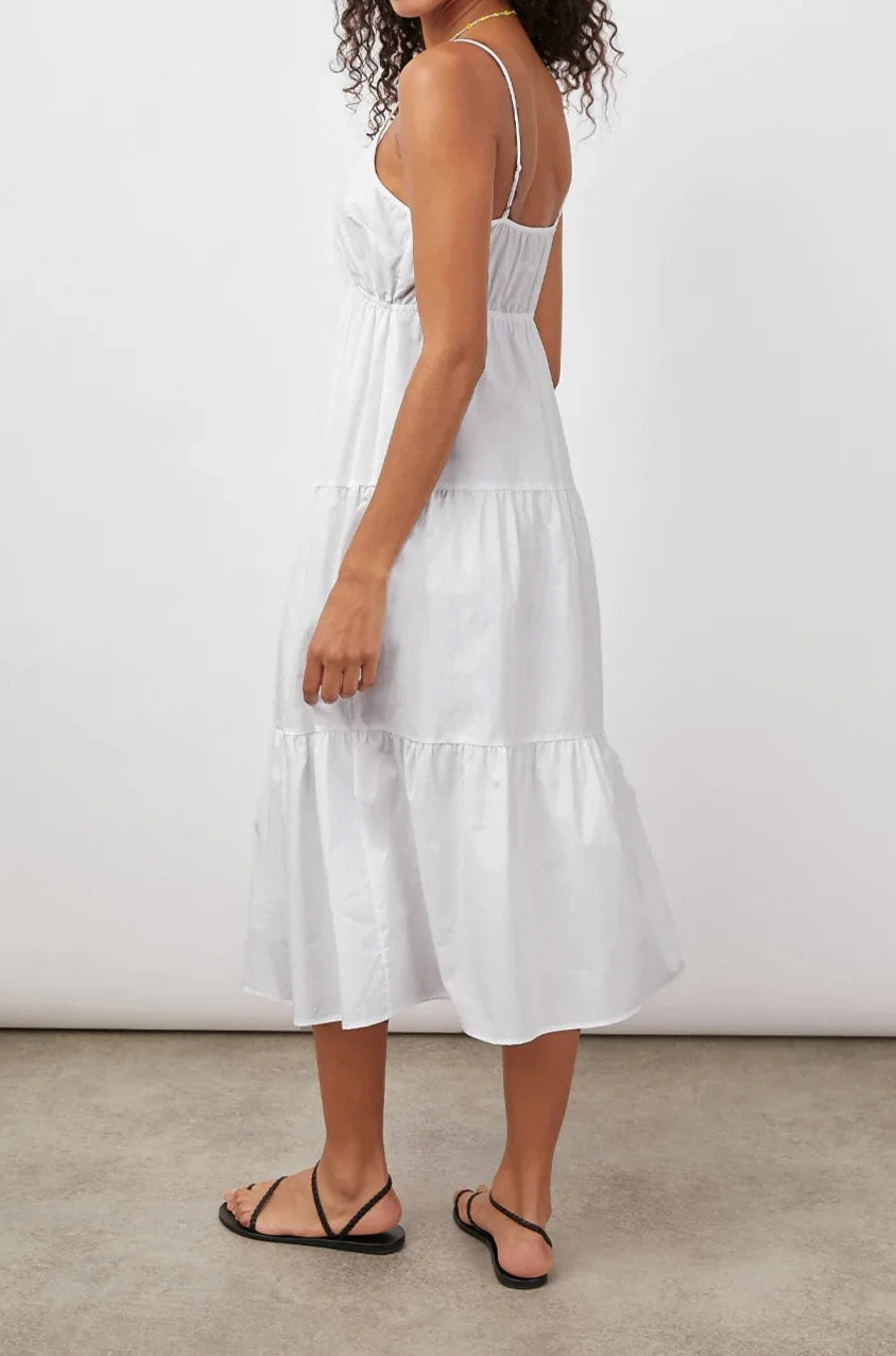 AVRIL BRIGHT WHITE DRESS-BACK