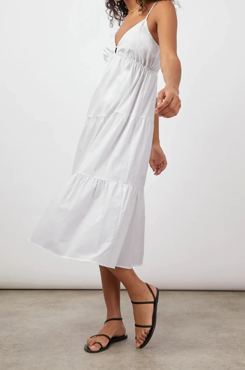 AVRIL BRIGHT WHITE DRESS-FULL FRONT BODY IN MOTION