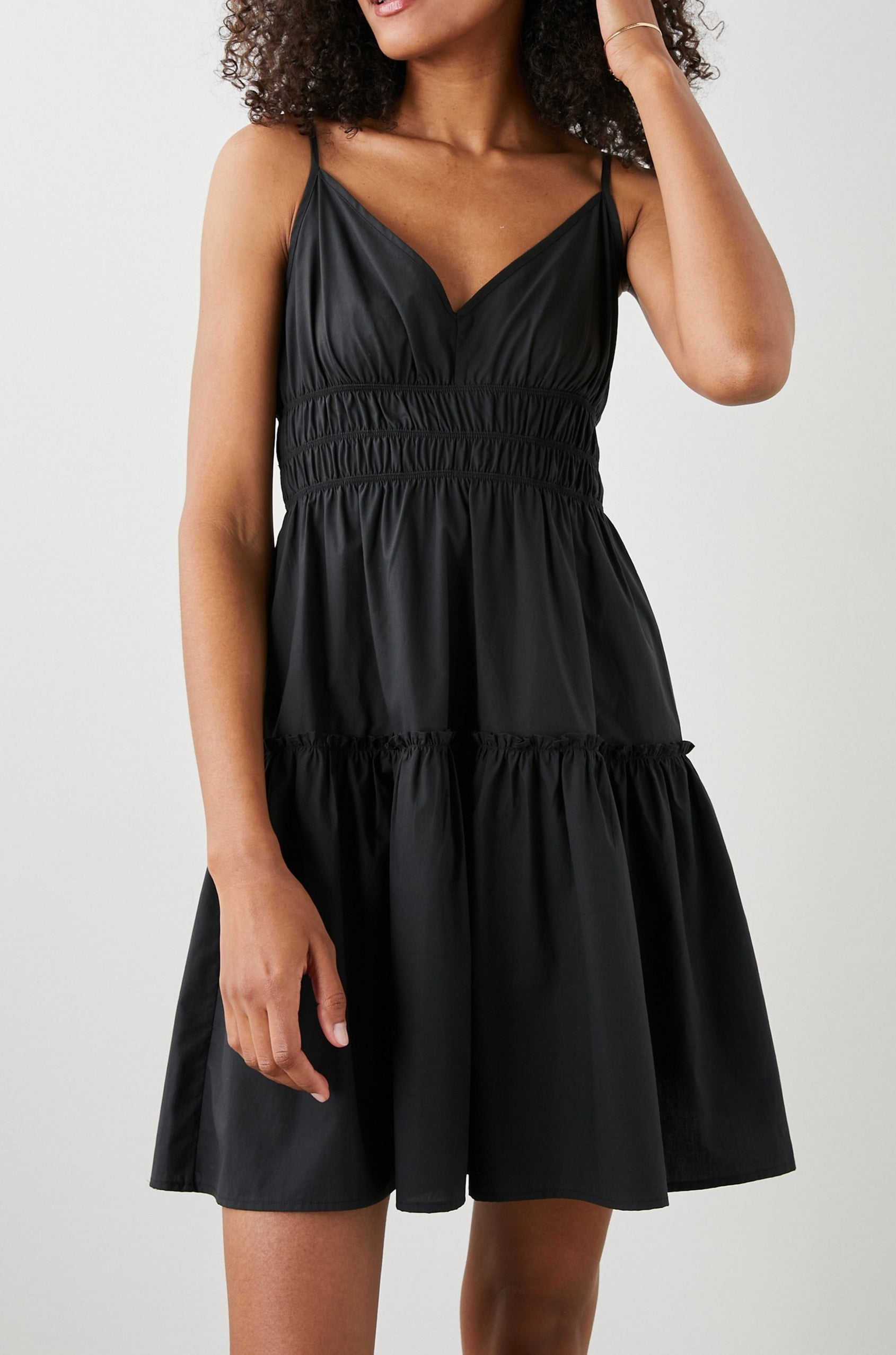 CARMEN DRESS BLACK - FRONT