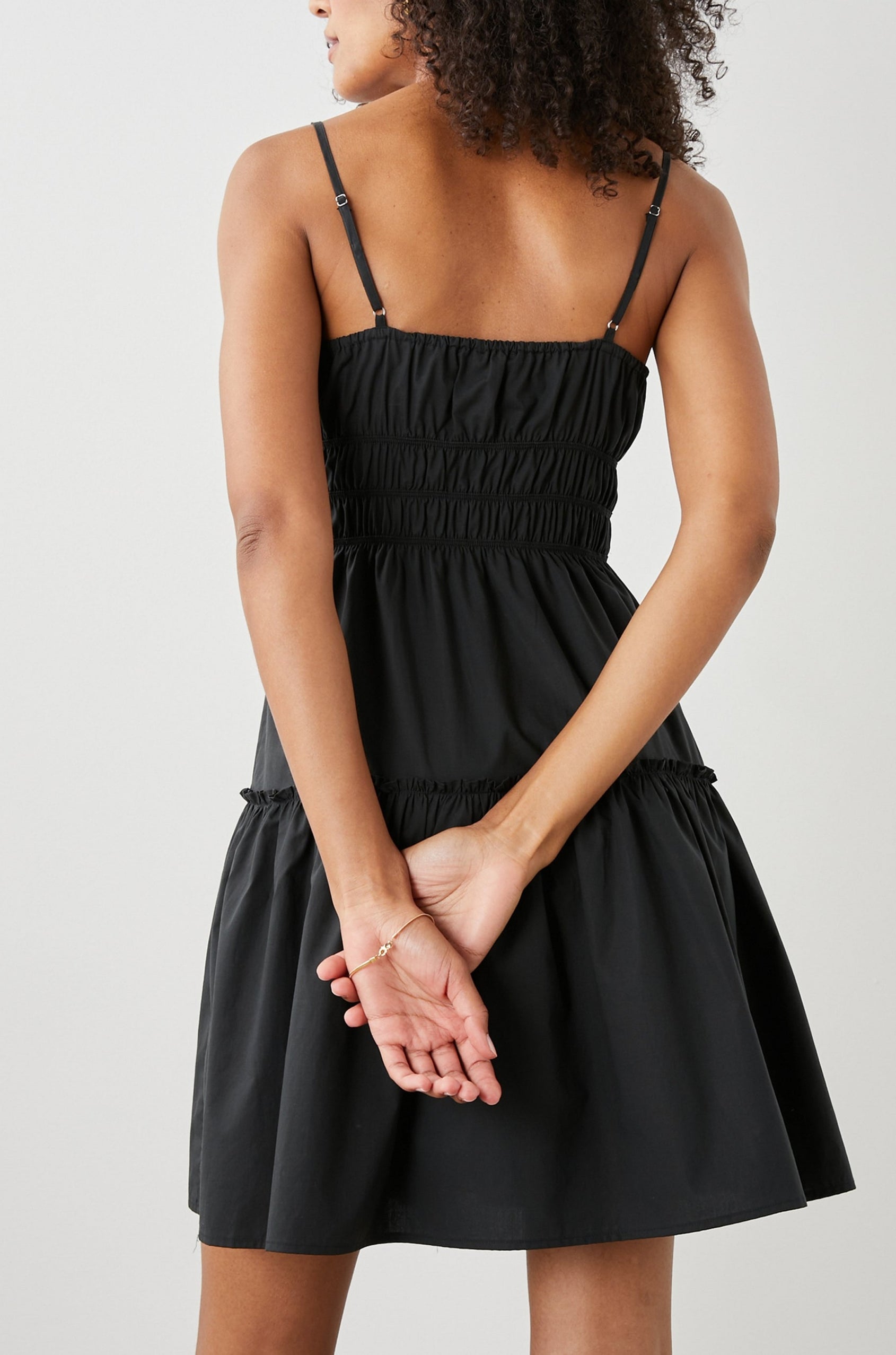 CARMEN DRESS BLACK - BACK
