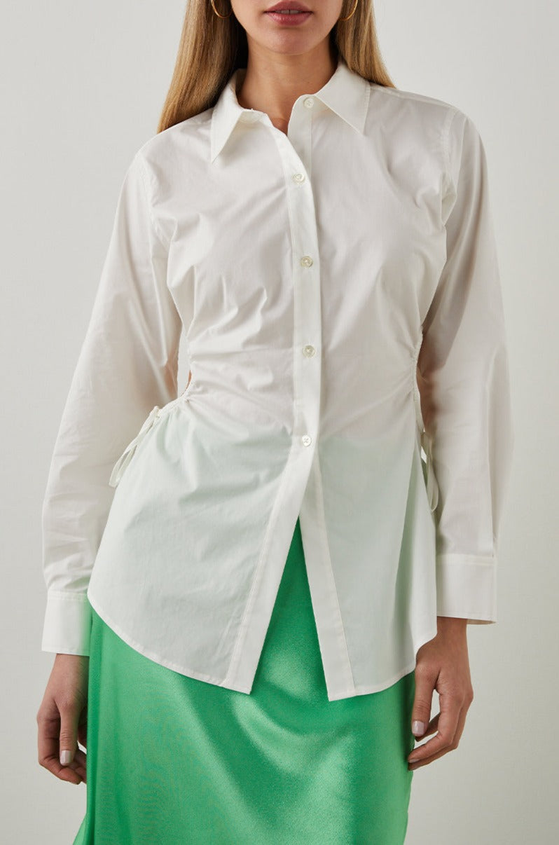 CRISTIANA WHITE SHIRT - FRONT UNTUCKED