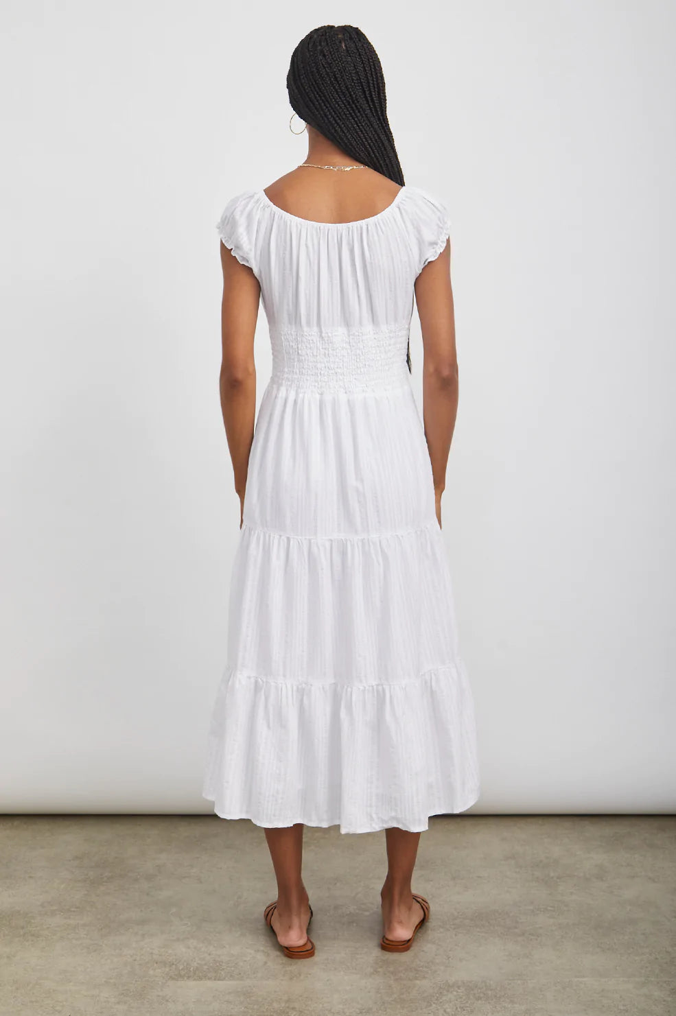 DARIA POWDER WHITE DRESS-BACK