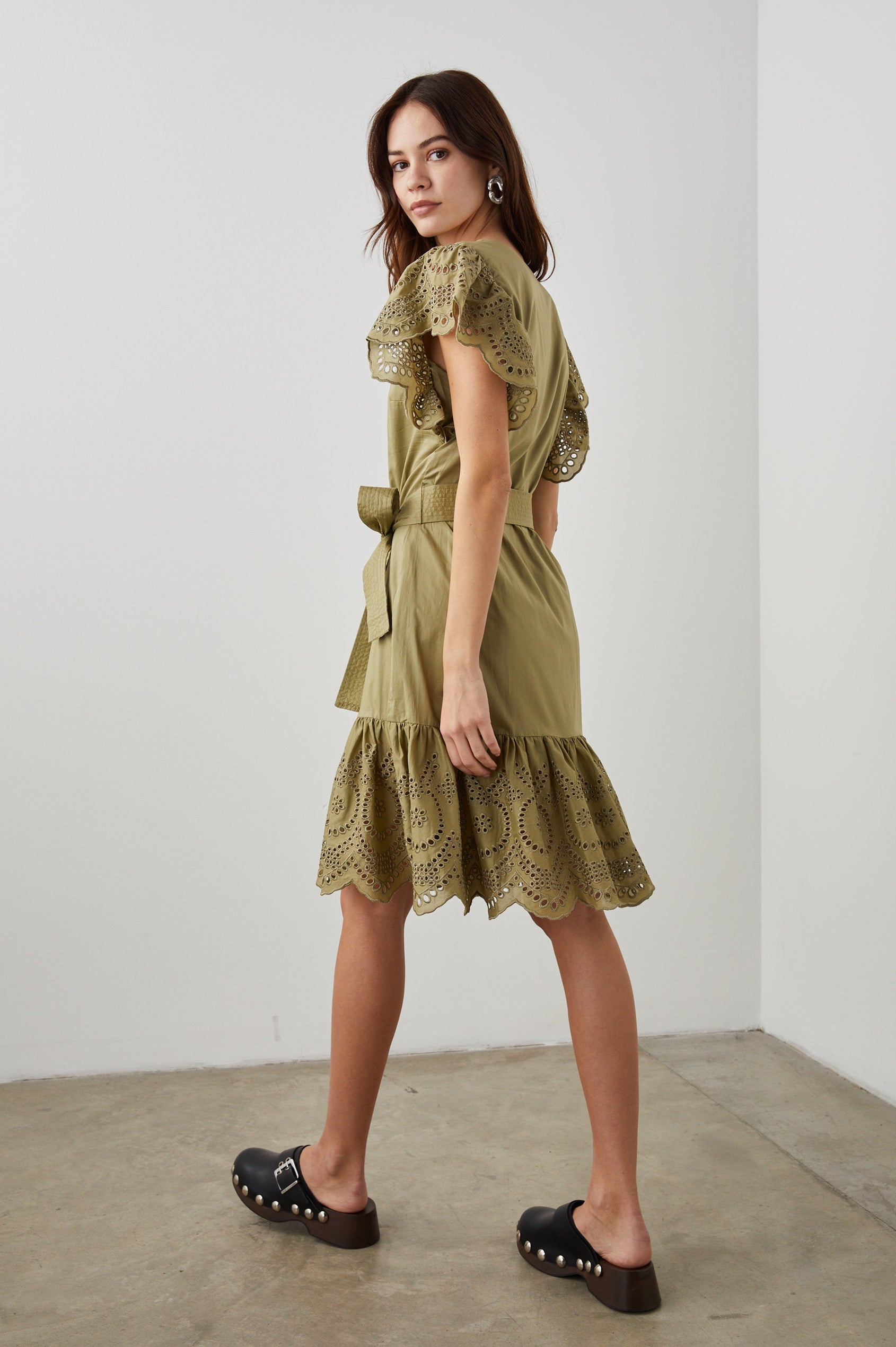 DARLENE DRESS CANTEEN EYELET - BACK ANGLE