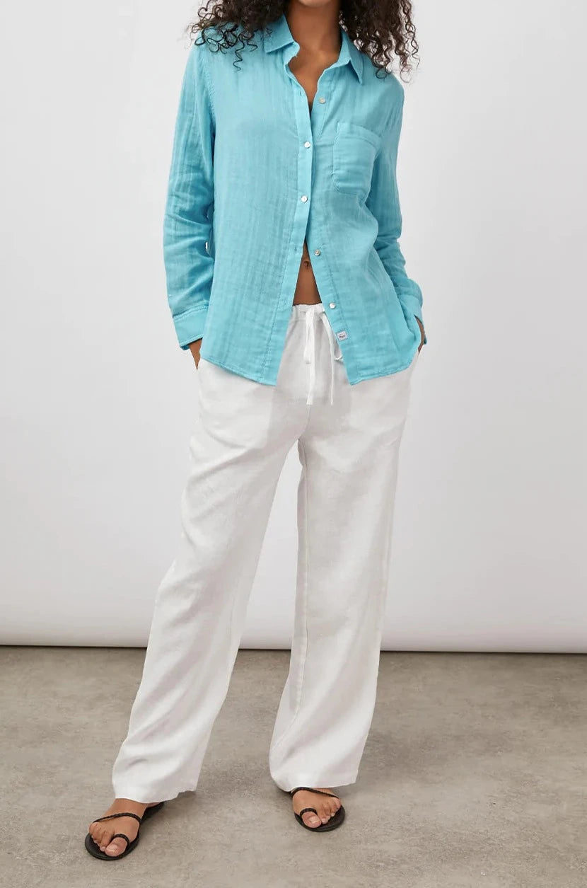 ellis aqua button-down - front